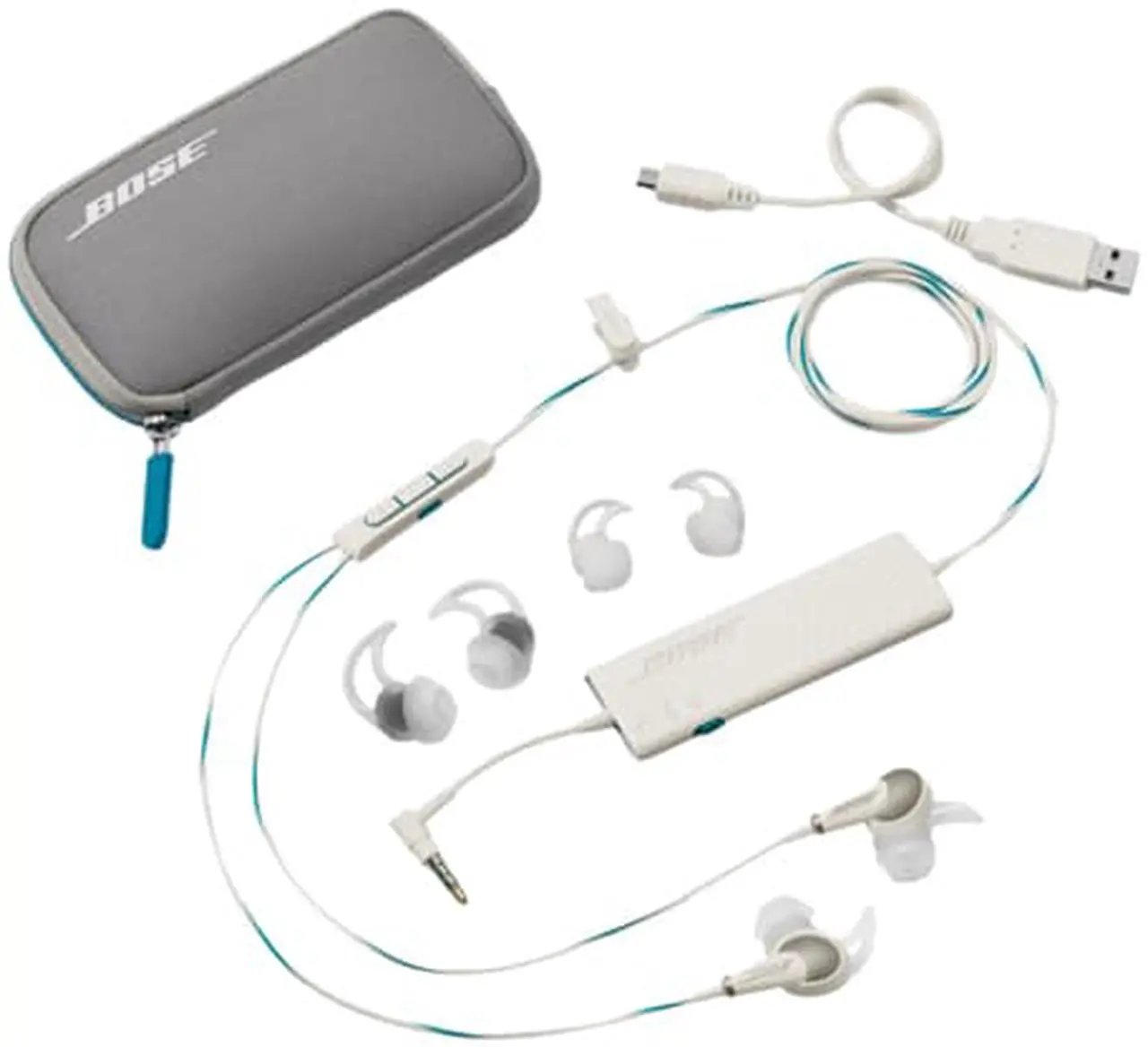 Alt view image 5 of 6 - Bose Quiet Comfort 20 Acoustic Noise Cancelling Headphones-White-iOS Devices