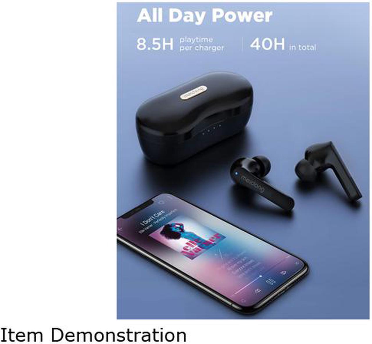 Alt view image 3 of 4 - True Wireless Earbuds, Meidong Bluetooth Earbuds Headphones V5.0 KY06 in-Ear Earphones with Premium Sound Deep Bass Smart Touch Control Built-in Mic Waterproof IPX6 Rechargeable Charging Case Single