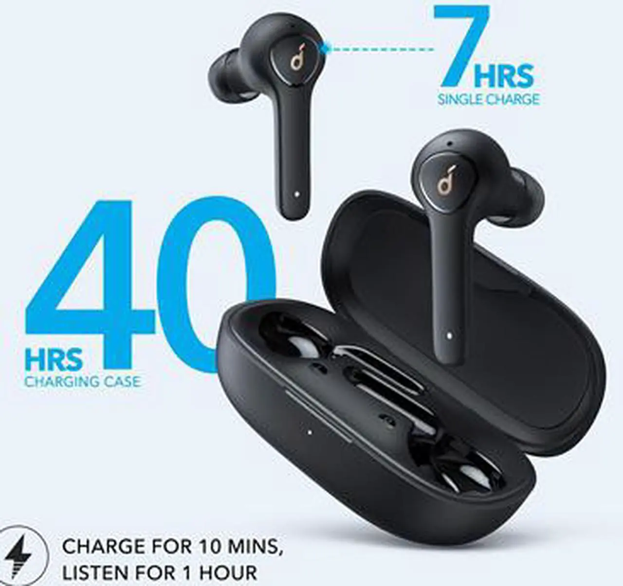 Alt view image 2 of 6 - Anker Soundcore Life P2 True Wireless Earbuds with 4 Microphones, CVC 8.0 Noise Reduction, Graphene Drivers for Clear Sound, USB C, 40H Playtime, IPX7 Waterproof