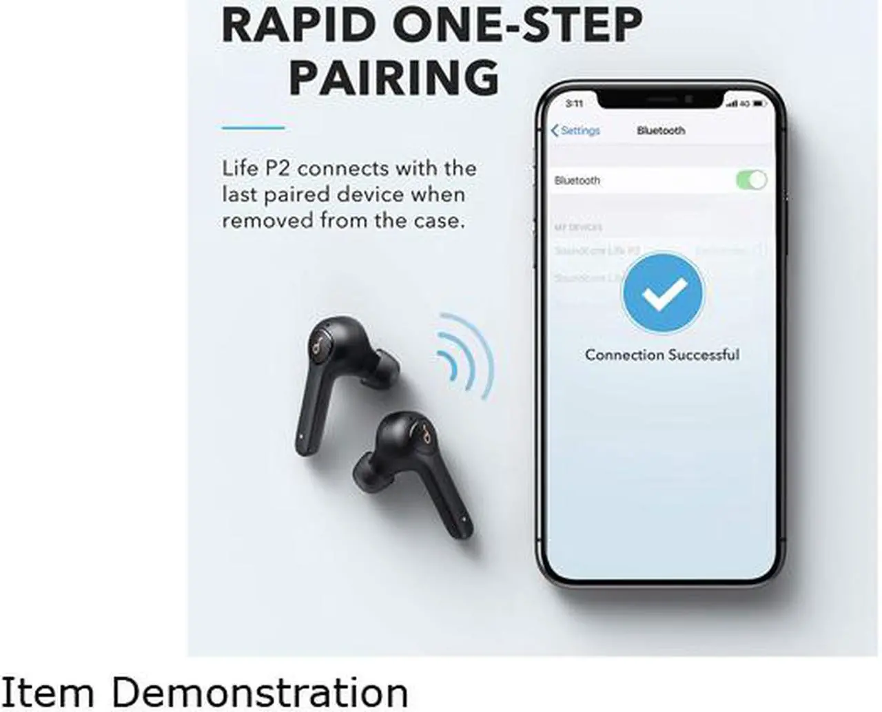 Alt view image 4 of 6 - Anker Soundcore Life P2 True Wireless Earbuds with 4 Microphones, CVC 8.0 Noise Reduction, Graphene Drivers for Clear Sound, USB C, 40H Playtime, IPX7 Waterproof