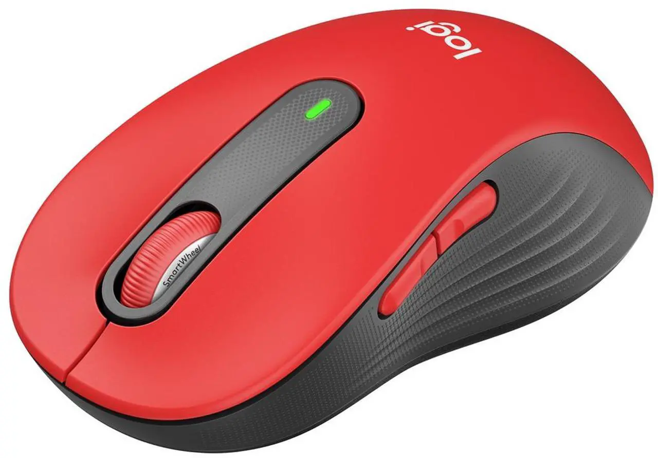 Main image of Logitech Signature M650 L Mouse - Optical - Wireless - Bluetooth/Radio Frequency - Red - USB - 2000 dpi - Scroll Wheel - 5 Button(s) - 5 Programmable Button(s) - Large Hand/Palm Size