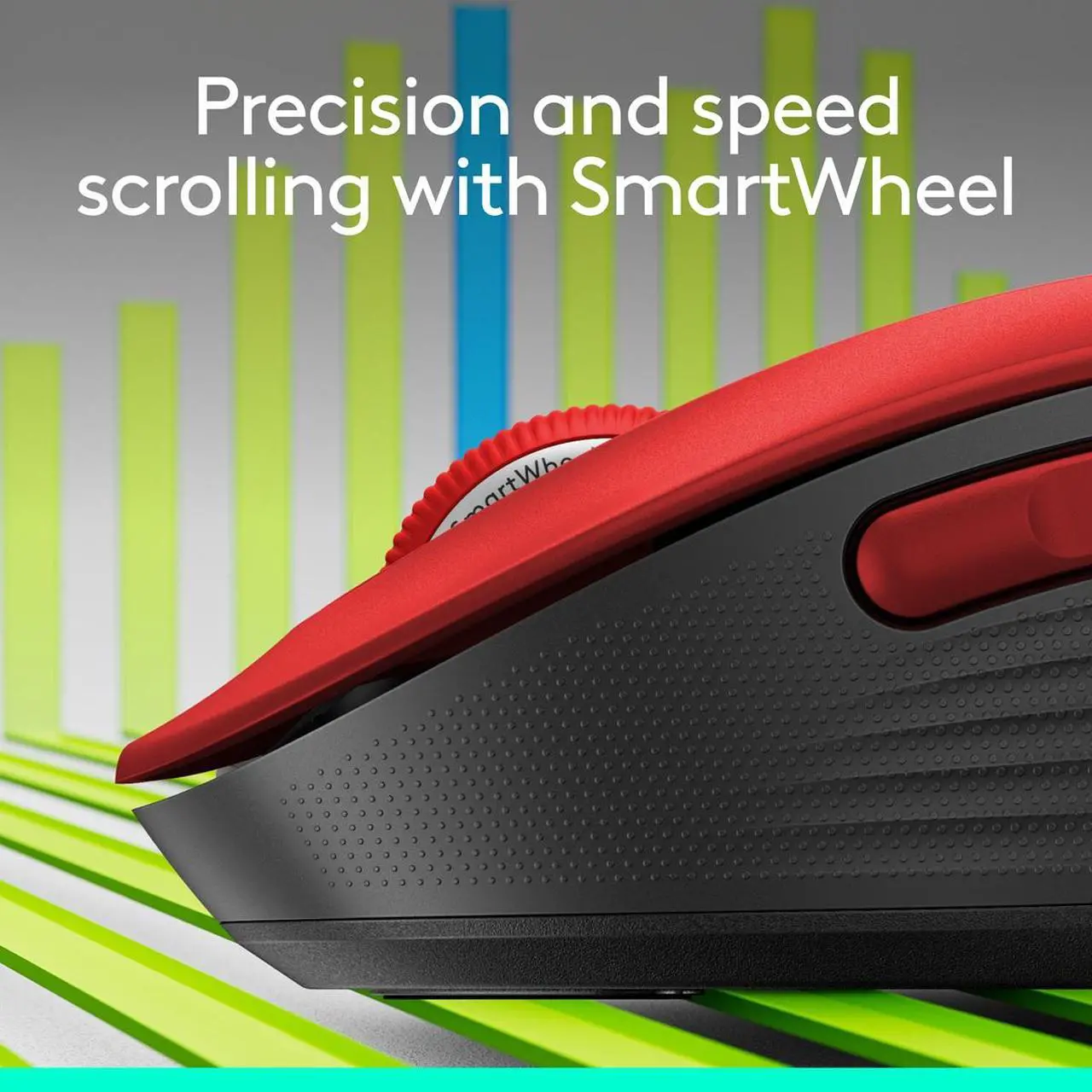 Alt view image 2 of 10 - Logitech Signature M650 L Mouse - Optical - Wireless - Bluetooth/Radio Frequency - Red - USB - 2000 dpi - Scroll Wheel - 5 Button(s) - 5 Programmable Button(s) - Large Hand/Palm Size