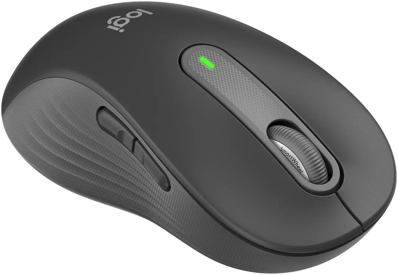 Main image of Logitech Signature M650 L LEFT Mouse - Optical - Wireless - Bluetooth/Radio Frequency - Graphite - USB - 2000 dpi - Scroll Wheel - 5 Button(s) - 5 Programmable Button(s) - Large Hand/Palm Size - Left-