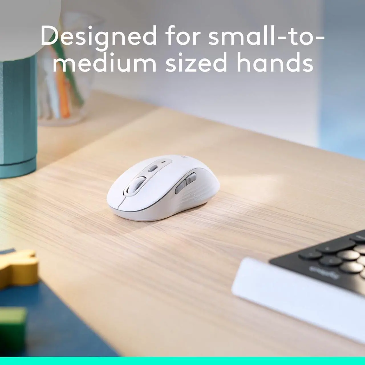 Alt view image 3 of 10 - Logitech Signature M650 Wireless Mouse - For Small to Medium Sized Hands, 2-Year Battery, Silent Clicks, Customizable Side Buttons, Bluetooth, for PC/Mac/Multi-Device/Chromebook