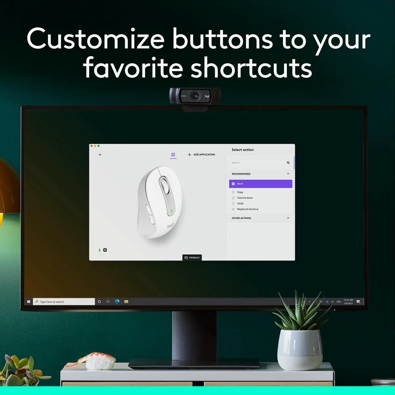 Alt view image 5 of 10 - Logitech Signature M650 Wireless Mouse - For Small to Medium Sized Hands, 2-Year Battery, Silent Clicks, Customizable Side Buttons, Bluetooth, for PC/Mac/Multi-Device/Chromebook