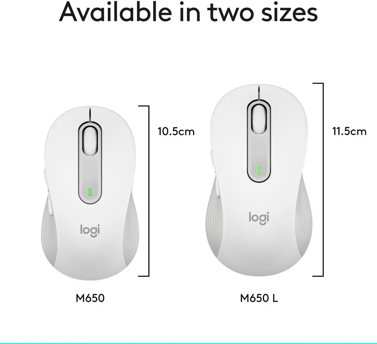 Alt view image 9 of 10 - Logitech Signature M650 Wireless Mouse - For Small to Medium Sized Hands, 2-Year Battery, Silent Clicks, Customizable Side Buttons, Bluetooth, for PC/Mac/Multi-Device/Chromebook