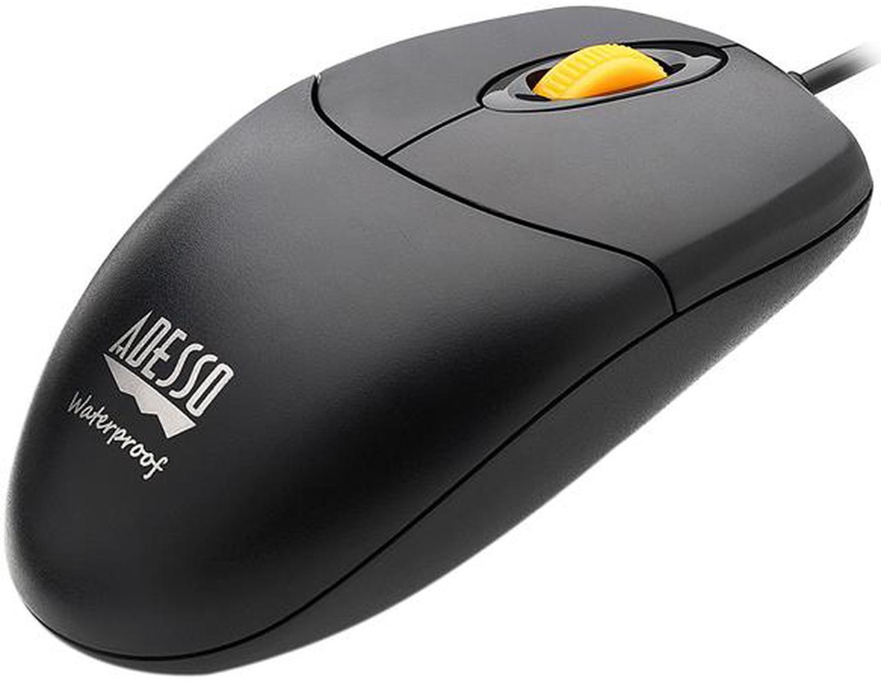 Adesso Wired Waterproof Optical Mouse Black (IMOUSEW3)