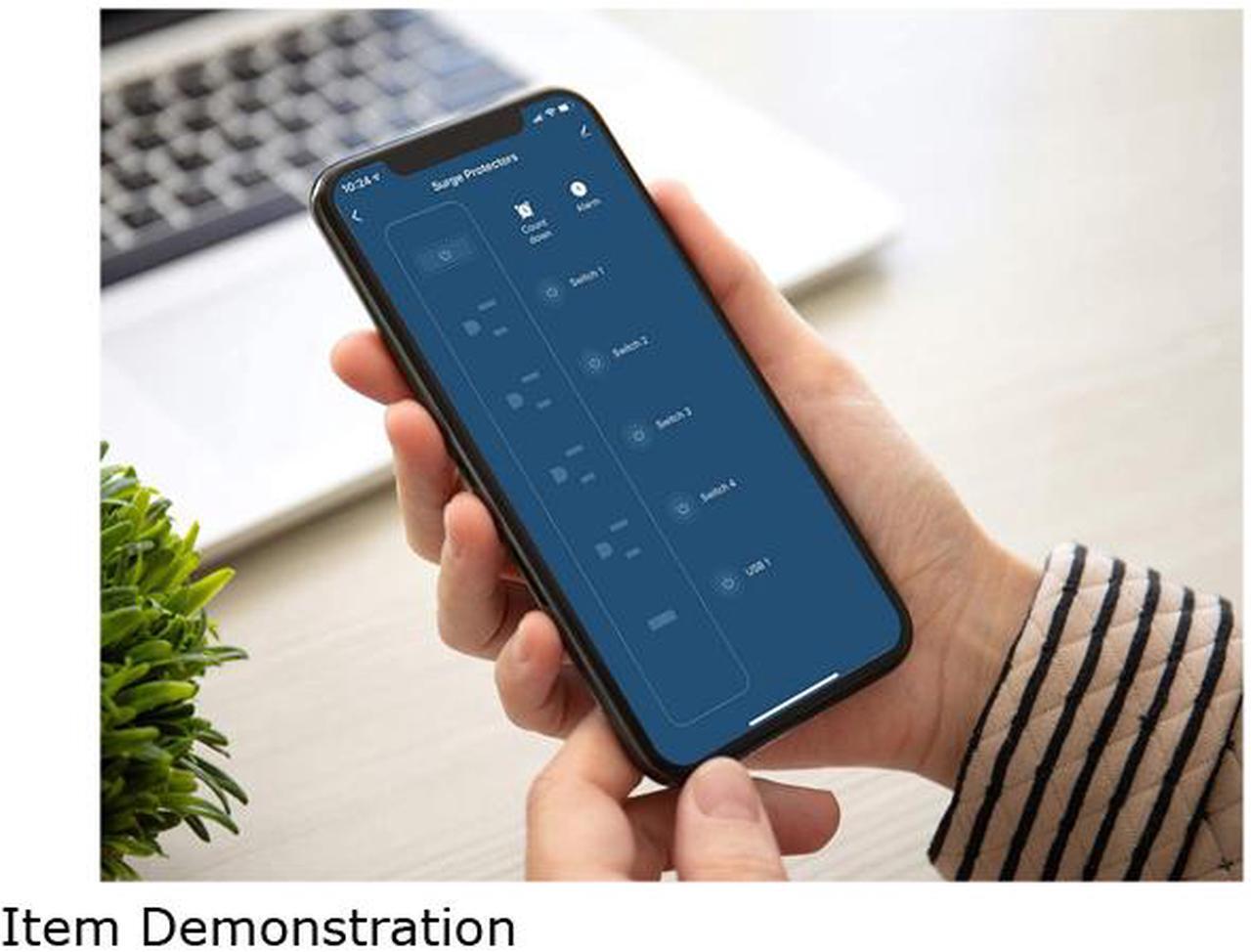 Alt view image 7 of 7 - XODO WP4 Smart Power Strip - WiFi Surge Protector with 3 USB Ports and 4 Outlets - App Controlled Appliance - Time Schedule - No Hub Required - Compatible with Alexa and Google Home Assistant