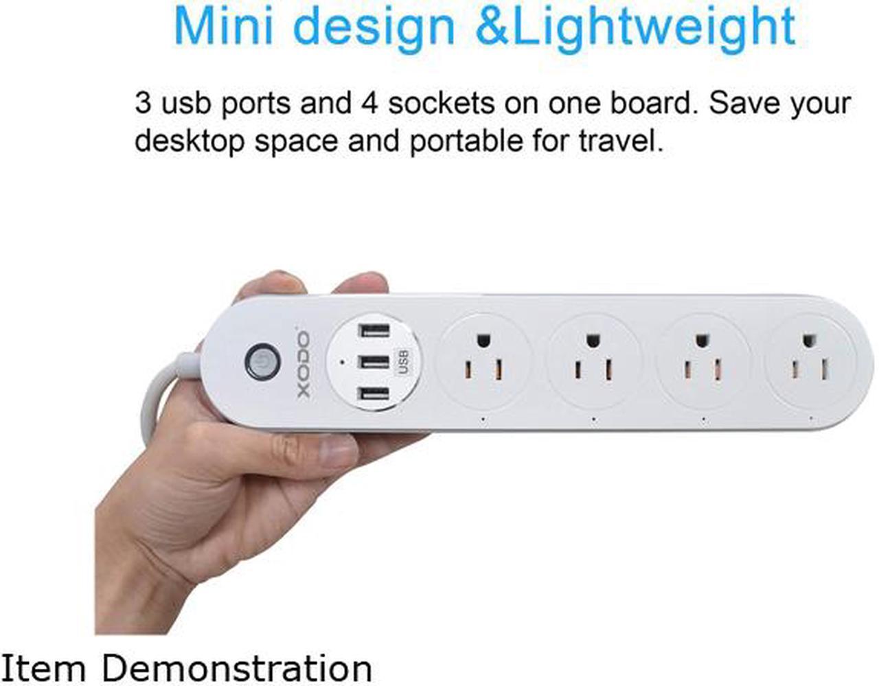 Alt view image 5 of 7 - XODO WP4 Smart Power Strip - WiFi Surge Protector with 3 USB Ports and 4 Outlets - App Controlled Appliance - Time Schedule - No Hub Required - Compatible with Alexa and Google Home Assistant