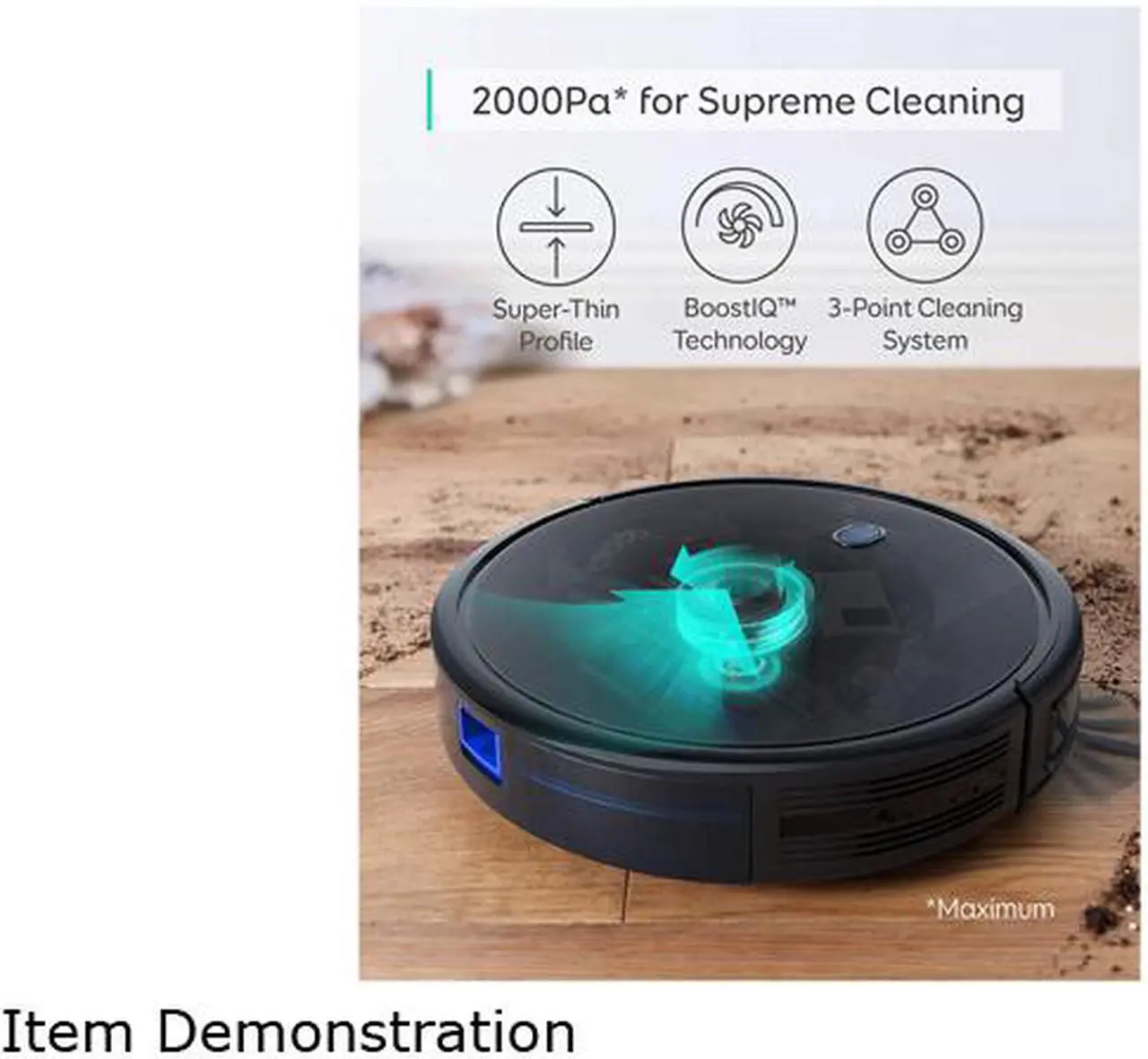 Alt view image 4 of 5 - eufy BoostIQ RoboVac 11S MAX, Robot Vacuum Cleaner, Super-Thin, 2000Pa Super-Strong Suction, Quiet, Self-Charging Robotic Vacuum Cleaner, Cleans Hard Floors to Medium-Pile Carpets, Black