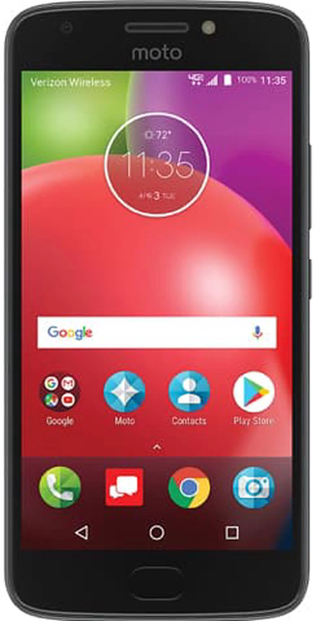 Main image of Motorola Moto E (4th Generation) XT1767 16GB Unlocked GSM 4G LTE Phone w/ 8MP Camera - Black