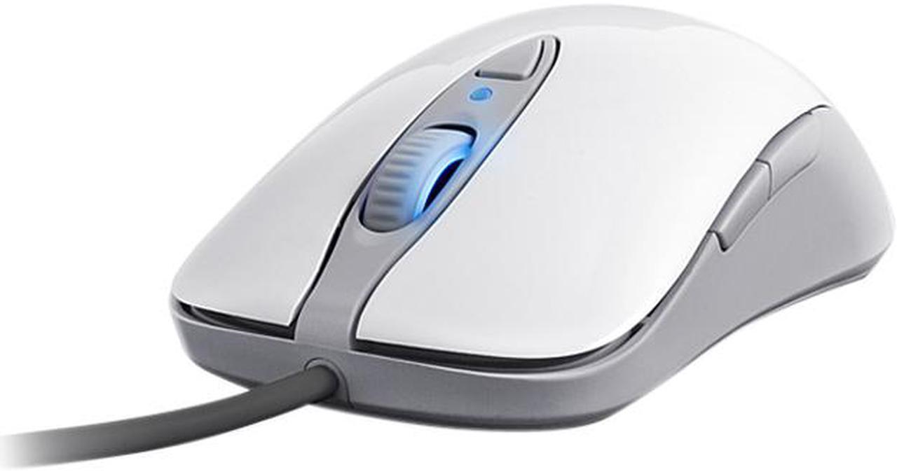 Main image of SteelSeries Sensei [RAW] Mouse - Laser - Cable - Frost Blue, White Gloss - USB - 5670 dpi - Computer - Scroll Wheel - 8 Button(s) - Symmetrical