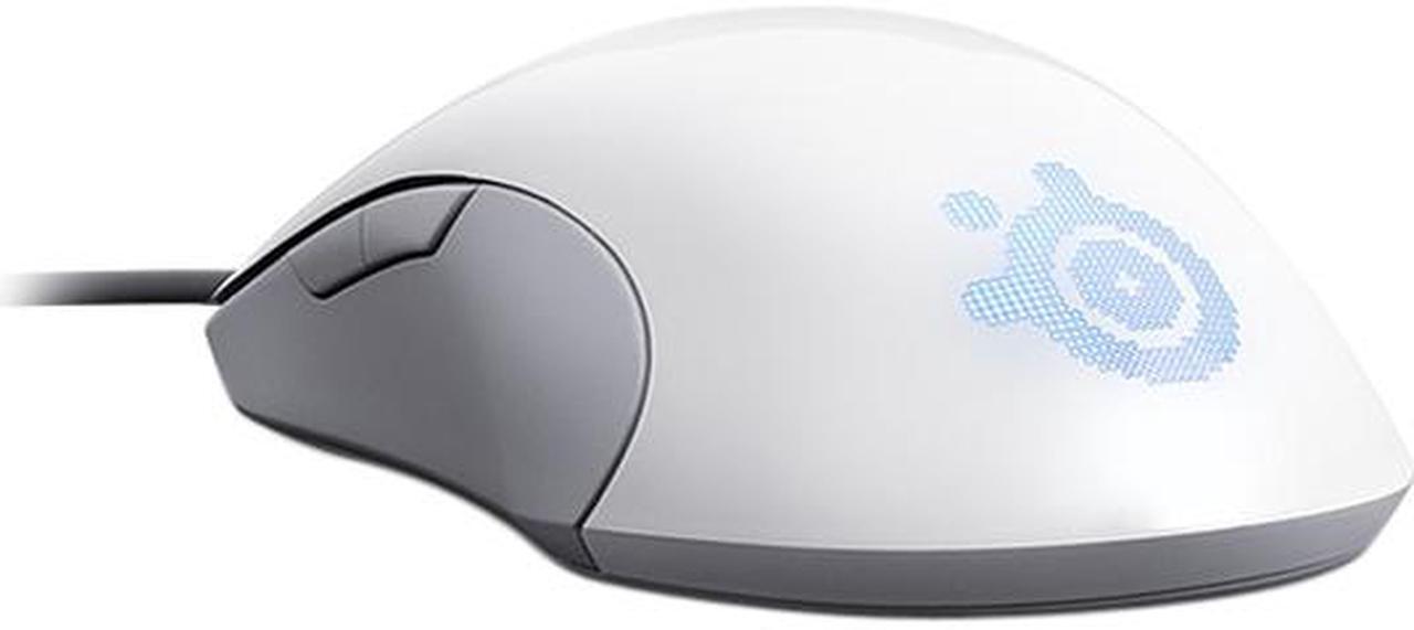 Alt view image 3 of 5 - SteelSeries Sensei [RAW] Mouse - Laser - Cable - Frost Blue, White Gloss - USB - 5670 dpi - Computer - Scroll Wheel - 8 Button(s) - Symmetrical