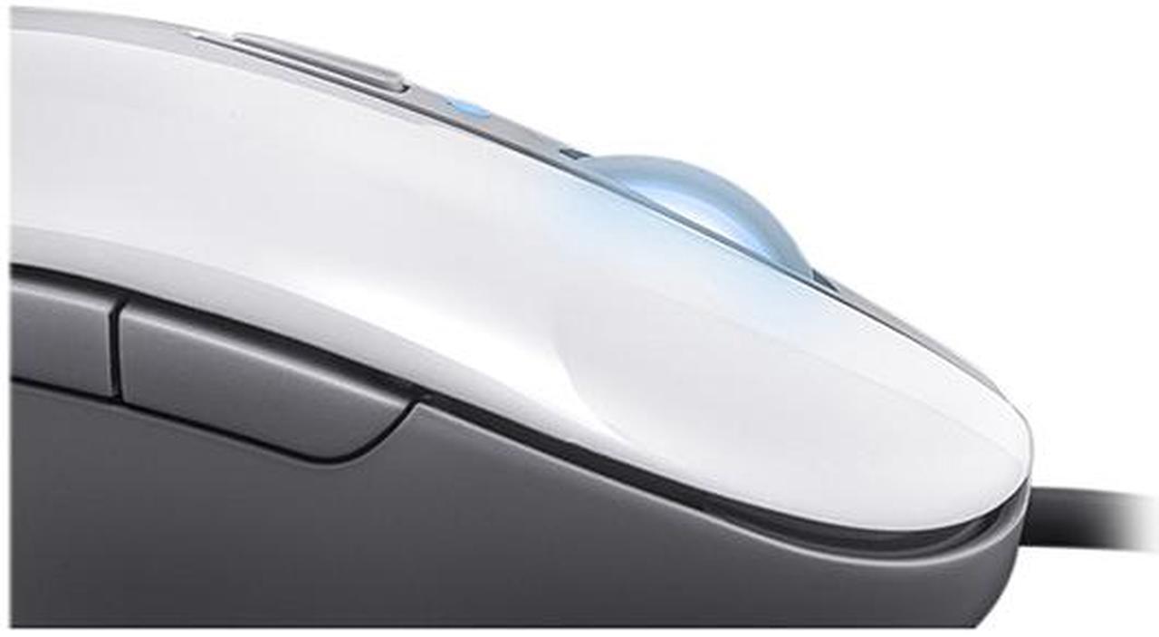 Alt view image 5 of 5 - SteelSeries Sensei [RAW] Mouse - Laser - Cable - Frost Blue, White Gloss - USB - 5670 dpi - Computer - Scroll Wheel - 8 Button(s) - Symmetrical