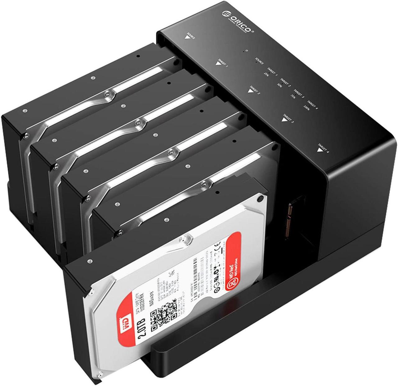 Main image of ORICO USB 3.0 to SATA 5 Bay Hard Drive Docking Station with Duplicator Offline Clone Function for 2.5 or 3.5in HDD, SSD Support 5X 16 TB(6558US3)