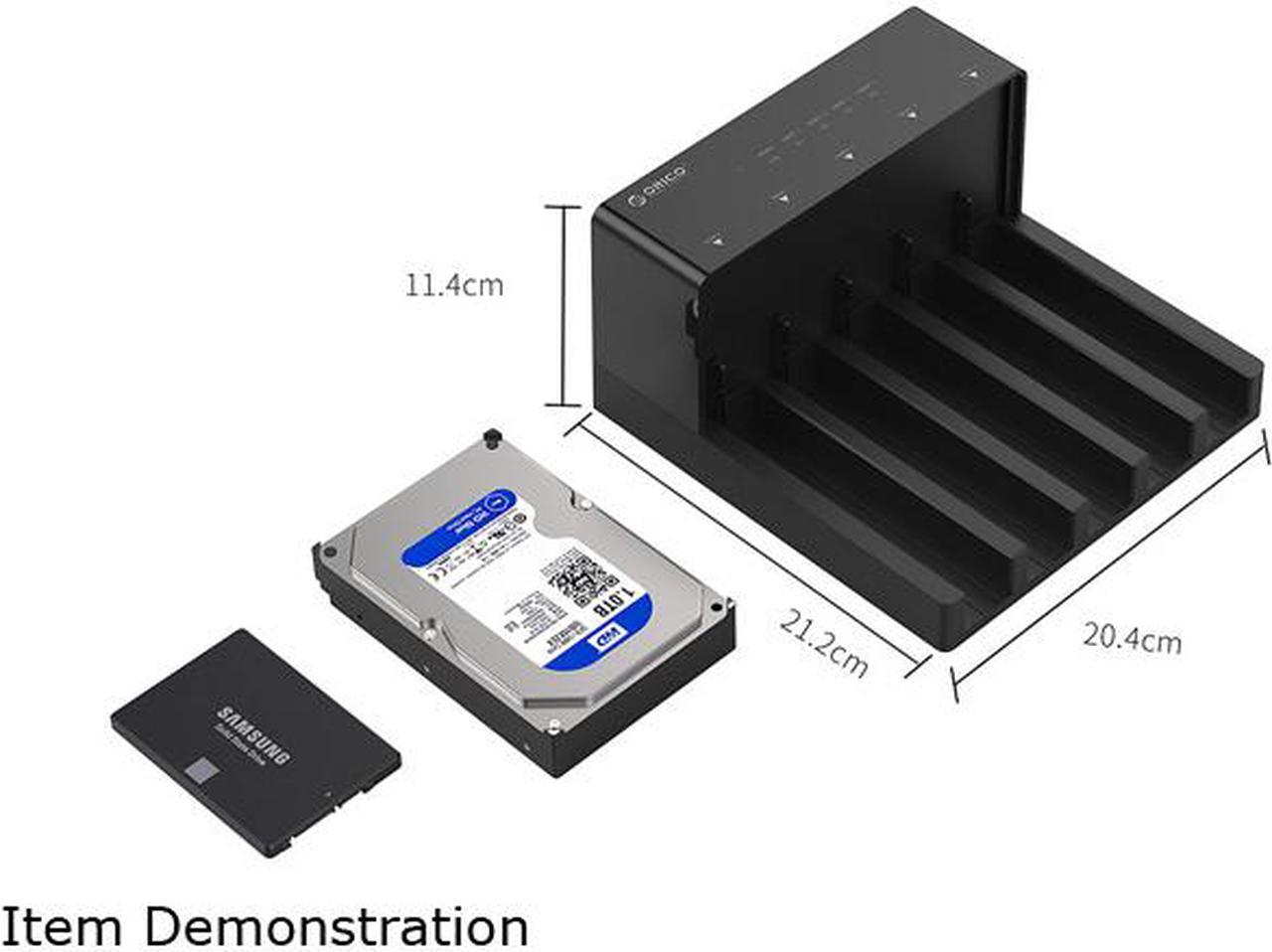 Alt view image 2 of 7 - ORICO USB 3.0 to SATA 5 Bay Hard Drive Docking Station with Duplicator Offline Clone Function for 2.5 or 3.5in HDD, SSD Support 5X 16 TB(6558US3)