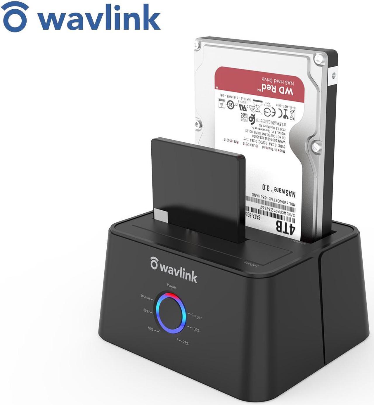 Alt view image 3 of 7 - Wavlink USB 3.0 to SATA I/II/II Dual Bay External Hard Drive Docking Station for 2.5" 3.5" SATA HDD/SSD Enclosure 2x 16TB Hard Drive Enclosure With UASP, Support Offline Clone Duplicator, Auto Sleep