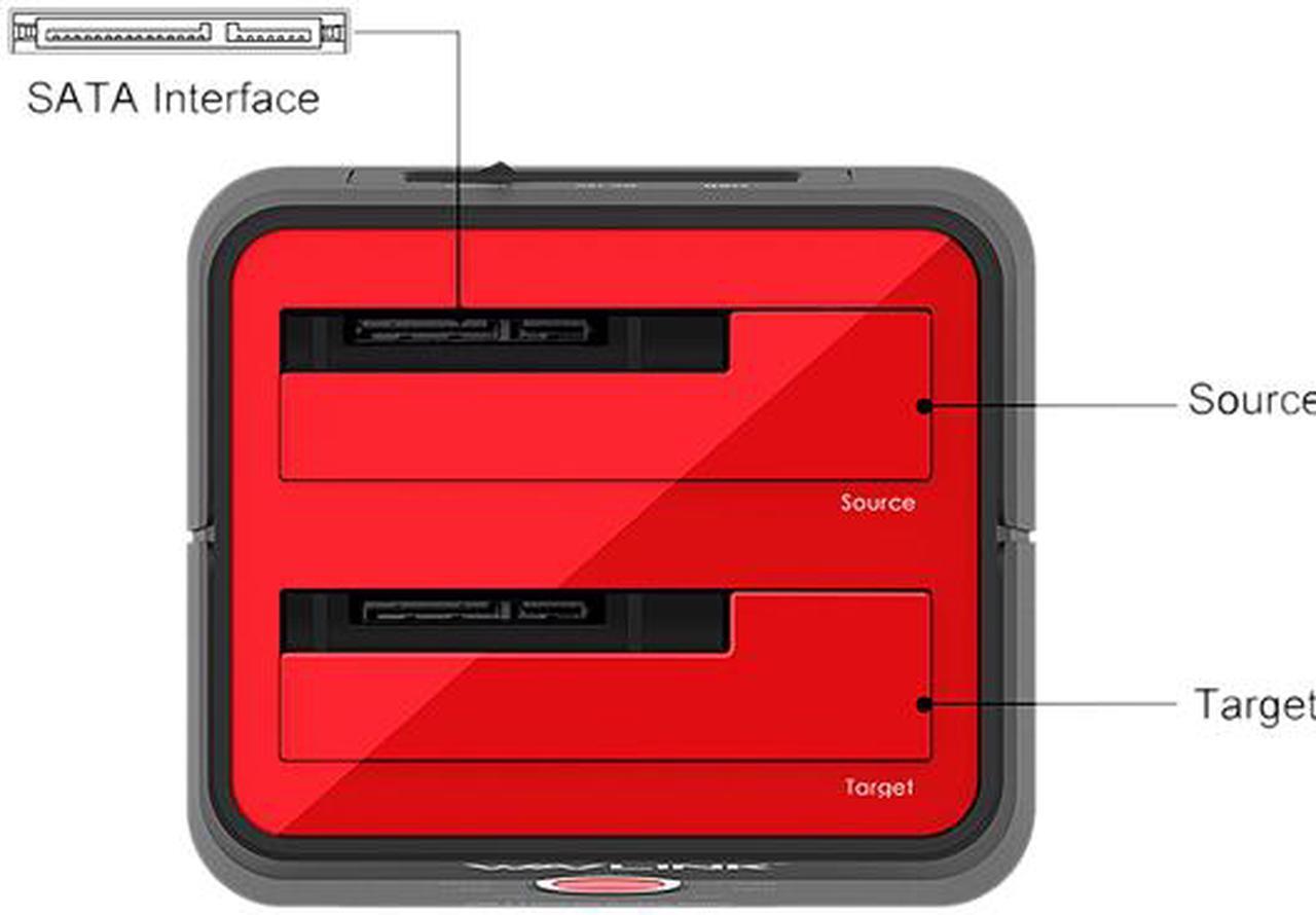 Alt view image 3 of 7 - WAVLINK USB 3.0 to SATA I/II/III Dual Bay External Hard Drive Docking Station for 2.5/3.5 Inch HDD/SSD with UASP (6Gbps), Support Offline Clone Duplicator Function [Max 16TB X2 ]