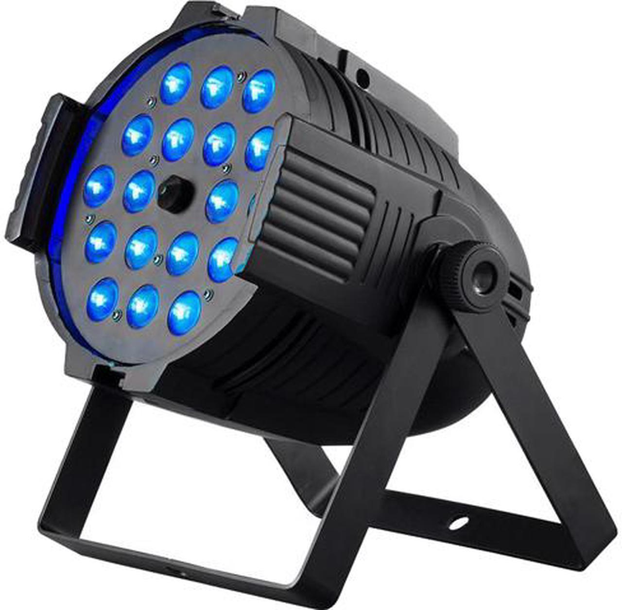 Monoprice Stage Wash PAR Stage Light With Zoom (RGBWA-UV), 18W, 18x LED  - Stage Right Series