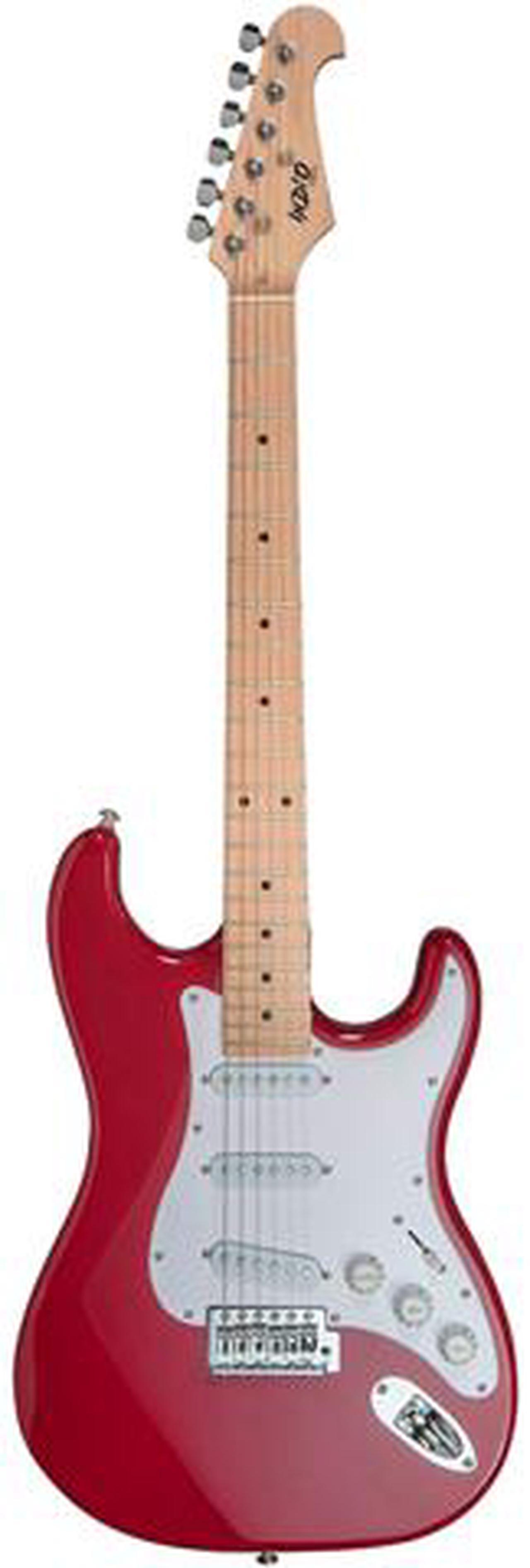 Monoprice Indio Cali Classic Electric Guitar - Wine Red, With Gig Bag