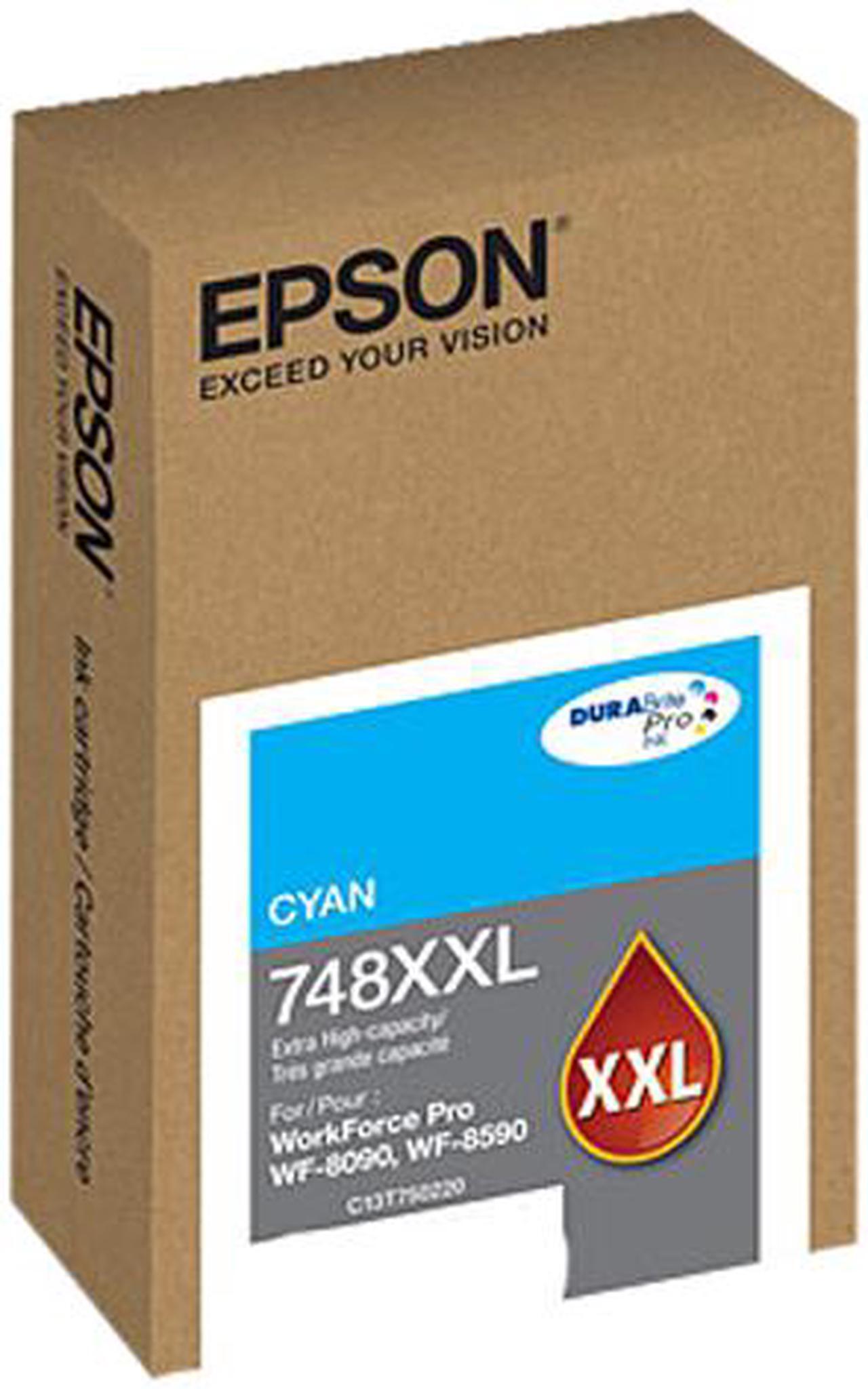 Main image of Epson T748XXL220 Epson 748Xxl - Extra High Capacity - Cyan - Original - Ink Cartridge - For Workforce Pro Wf-6090, Wf-8090, Wf-8590