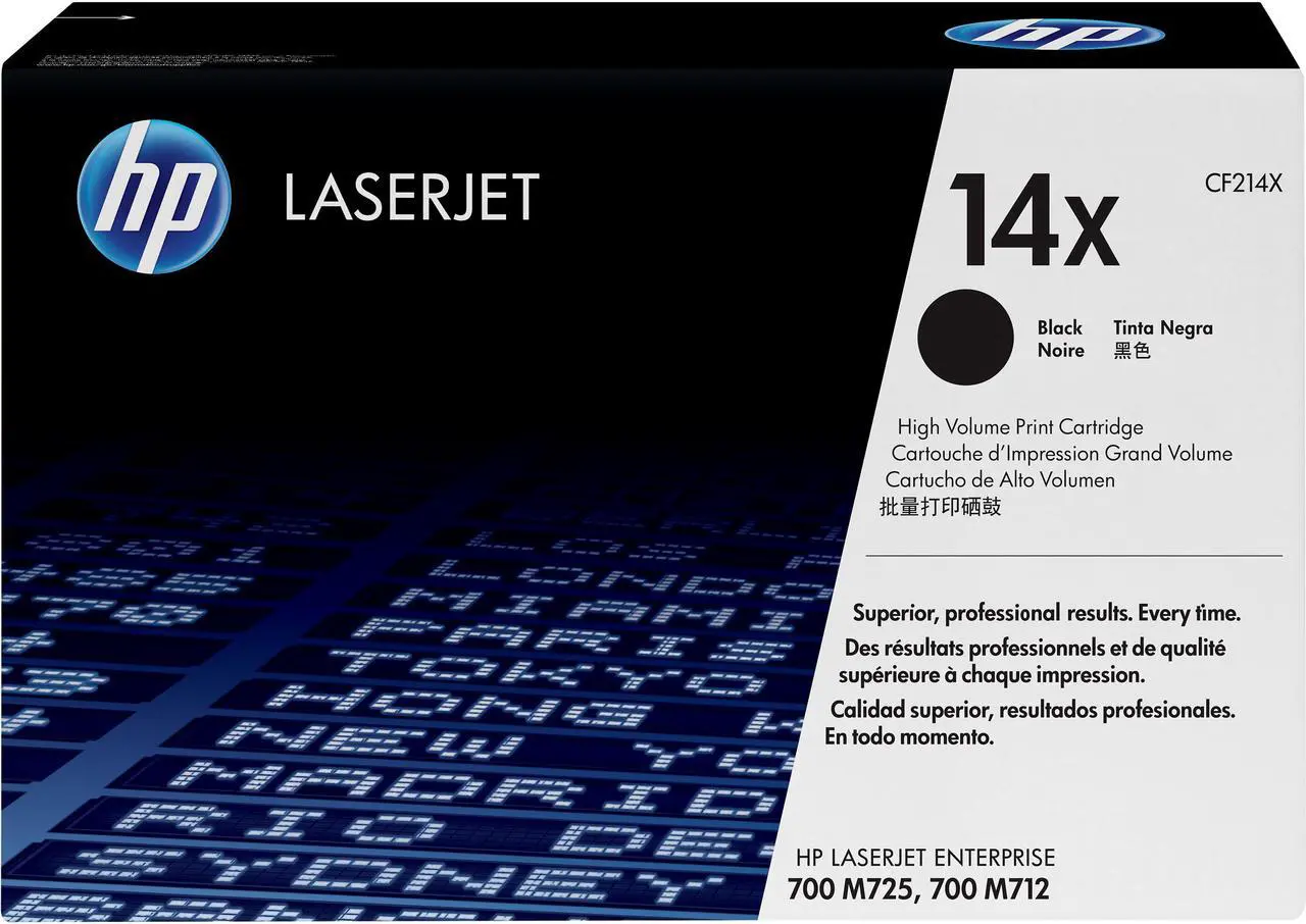 Main image of HP 14X High Yield Black Original LaserJet Toner Cartridge, ~17,500 pages, CF214X