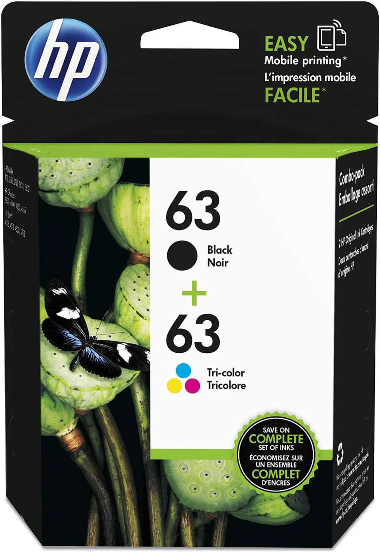Main image of HP 63 Ink Cartridge - Combo Pack - Black/Cyan/Magenta/Yellow