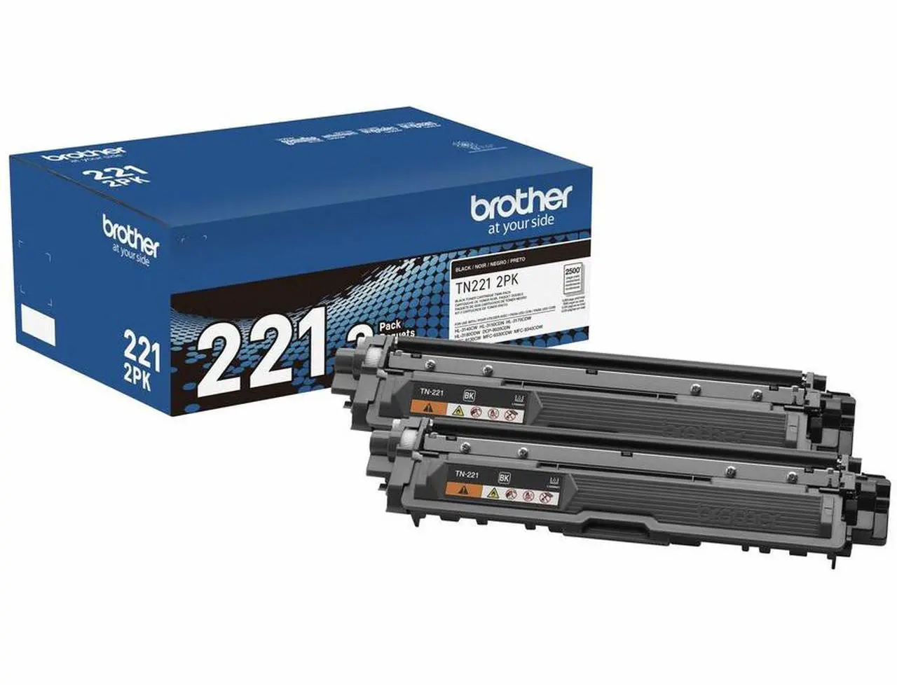 Main image of Brother TN-221 Original Standard Yield Laser Toner Cartridge - Twin-pack - Black - 2 / Box  TN-221BK