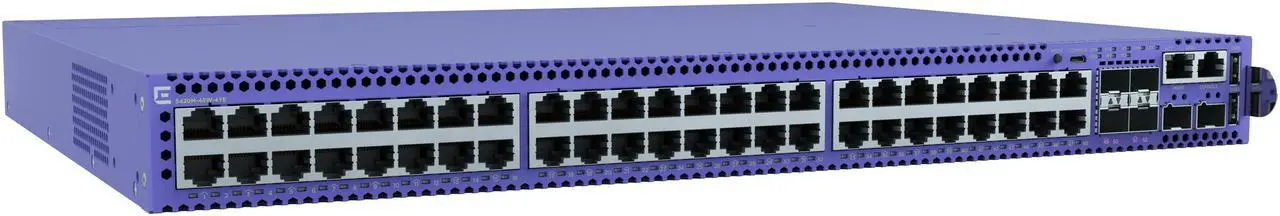 Alt view image 2 of 5 - ExtremeSwitching 5420M-448 10/100/1000BASET FDX/HDX 802.3bt 90W PoE 2 stacking/SFP-DD 4 10/25G unpopulated SFP28 MACsec capable includes fan module 2 unpopulated modular PSU slots.