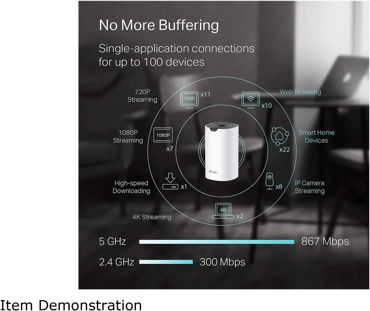 Alt view image 5 of 9 - TP-Link Deco Mesh WiFi System (Deco S4) - Up to 5,500 Sq.ft. Coverage, Replaces WiFi Router and Extender, Gigabit Ports, Works with Alexa, 3-pack