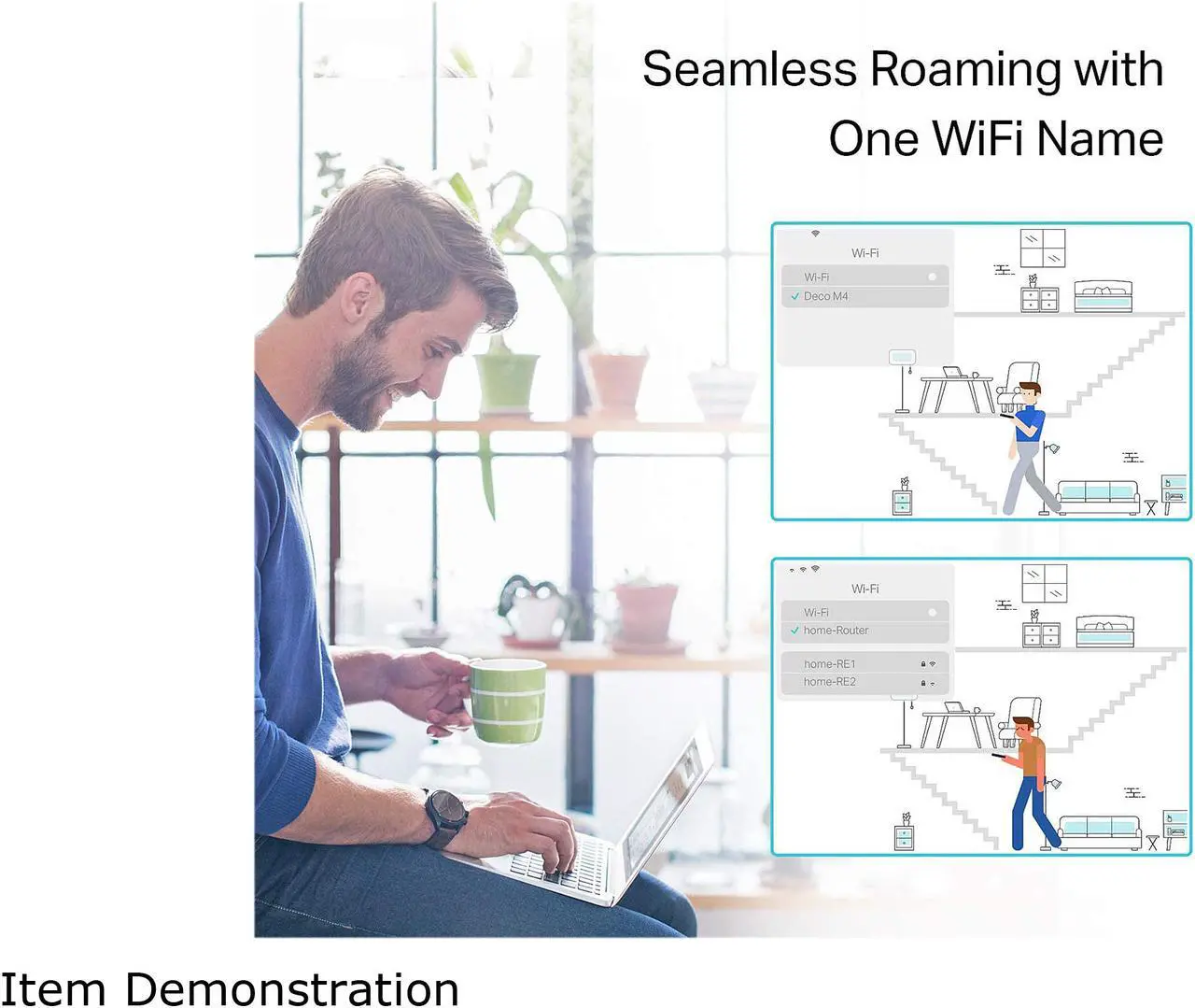 Alt view image 6 of 9 - TP-Link Deco Mesh WiFi System (Deco S4) - Up to 5,500 Sq.ft. Coverage, Replaces WiFi Router and Extender, Gigabit Ports, Works with Alexa, 3-pack