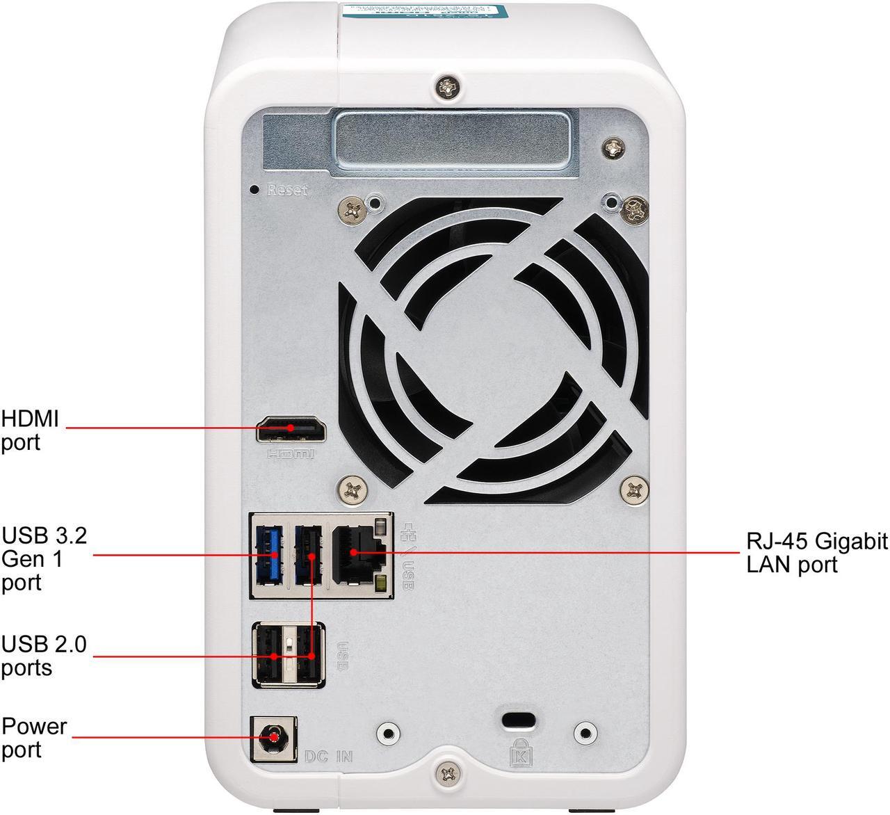 Alt view image 11 of 11 - QNAP TS-251D-4G NAS TS-251D-4G 2Bay SATA Celeron J4005/4025 Dual-core 2.5GHz 4GB DDR4