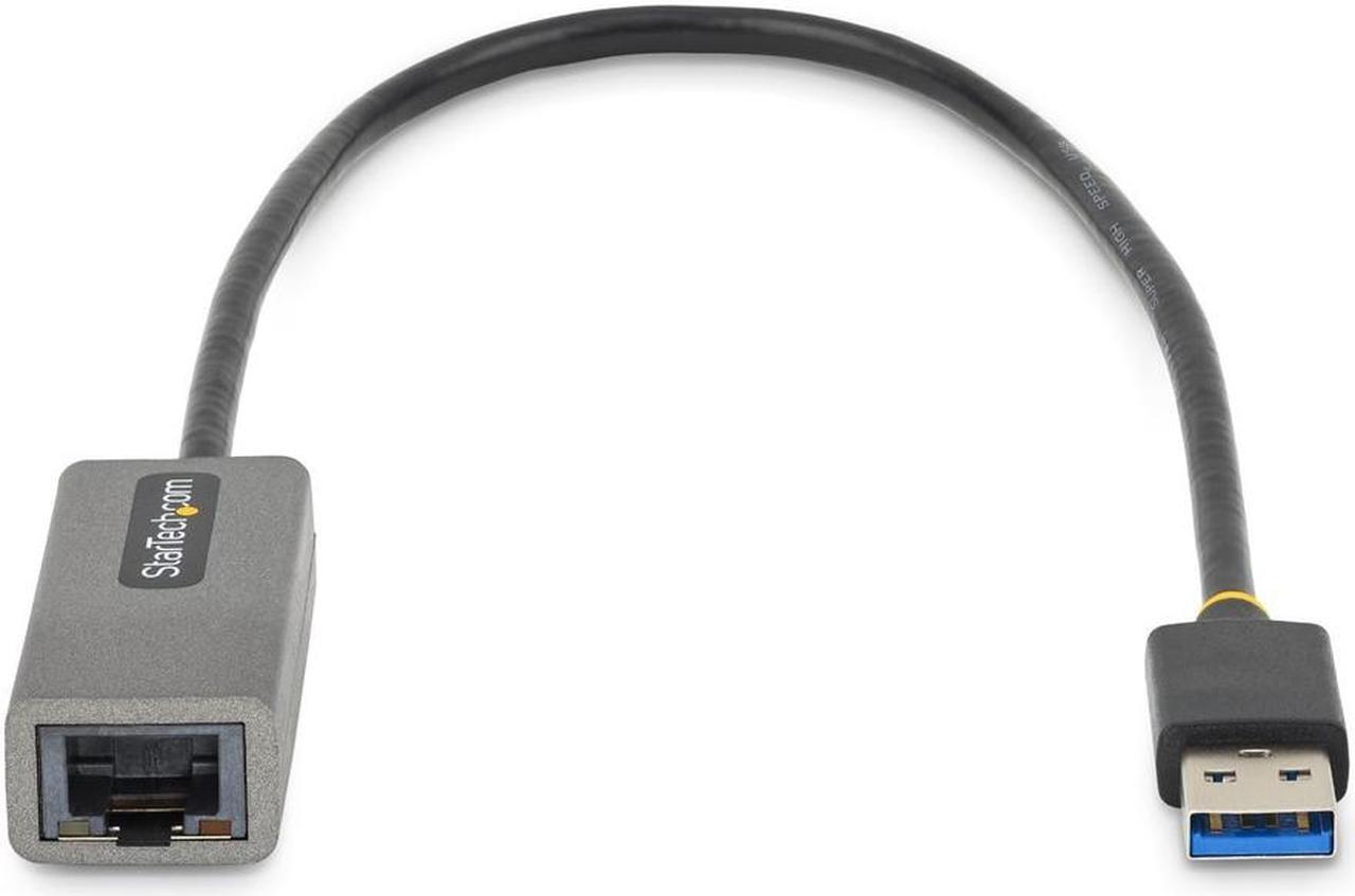 Alt view image 2 of 6 - StarTech.com USB to Ethernet Adapter, USB 3.0 to 10/100/1000 Gigabit Ethernet LAN Adapter, 1ft/30cm Attached Cable, USB to RJ45 Adapter