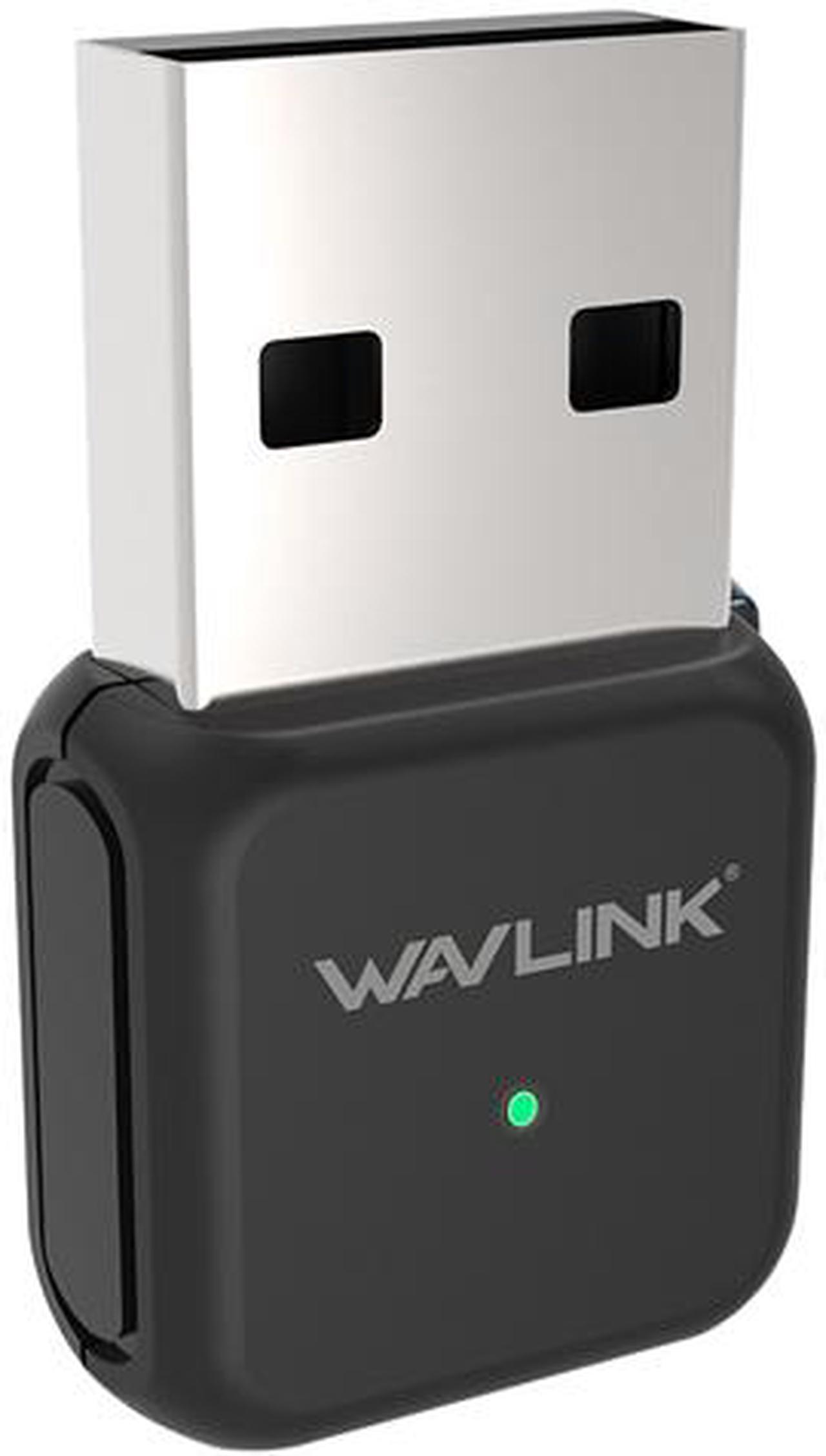 Wavlink AC650 USB WiFi Adapter 650Mbps WiFi Card Dual Band 2.4GHz/5GHz 802.11 ac/a/b/g/n WEP, WPA/WPA2 thernet Network LAN Card, Mini Size Easy Set Up Support Windows 10 / 7 / XP / 8.x / Mac OS X