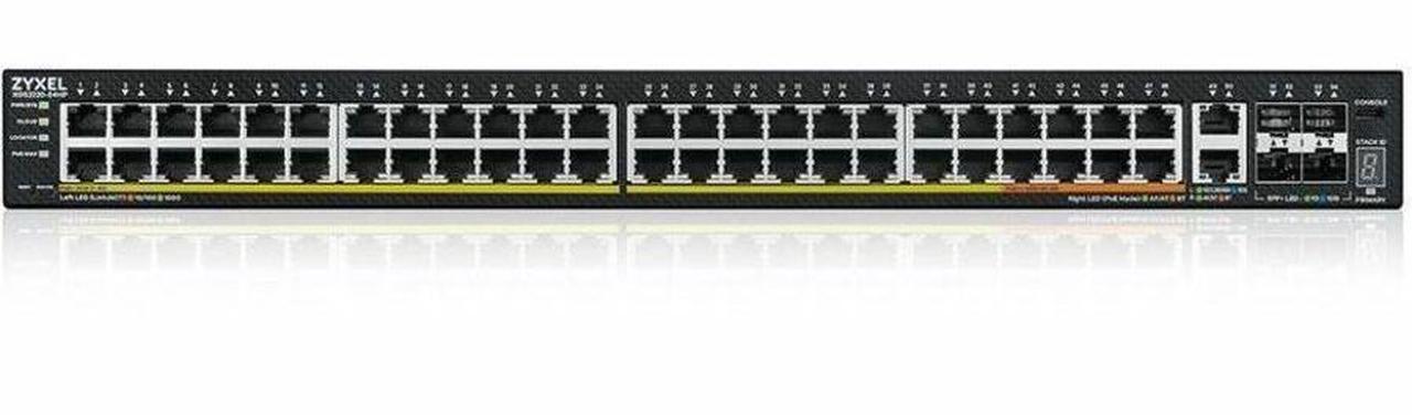 Alt view image 3 of 4 - ZyXEL XGS2220-54HP 48-Port Gigabit L3 Managed and Nebula Pro Cloud Managed Switch, 40 PoE+ / 10 PoE++ Ports at 600W with 4x SFP+ 10G Uplinks and 2x 10G Ethernet Ports
