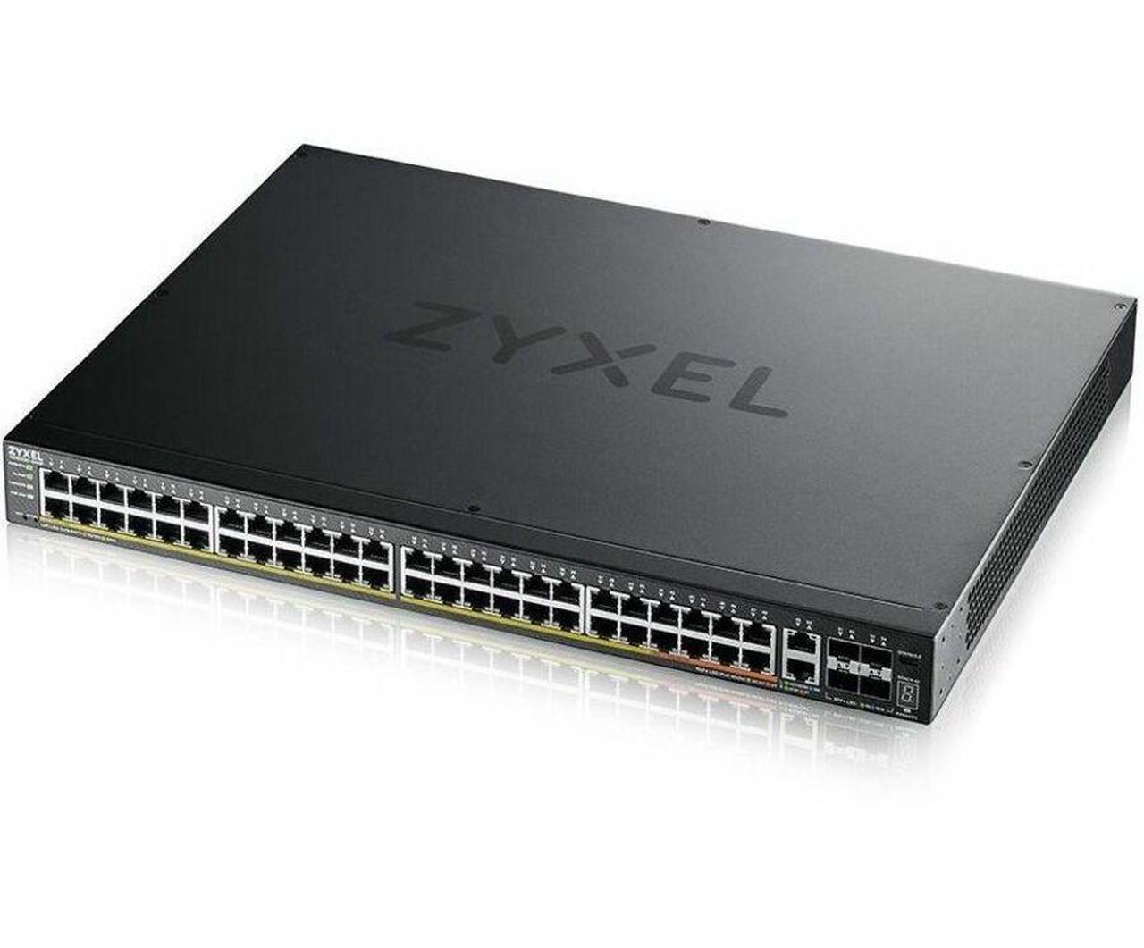 Alt view image 2 of 4 - ZyXEL XGS2220-54HP 48-Port Gigabit L3 Managed and Nebula Pro Cloud Managed Switch, 40 PoE+ / 10 PoE++ Ports at 600W with 4x SFP+ 10G Uplinks and 2x 10G Ethernet Ports