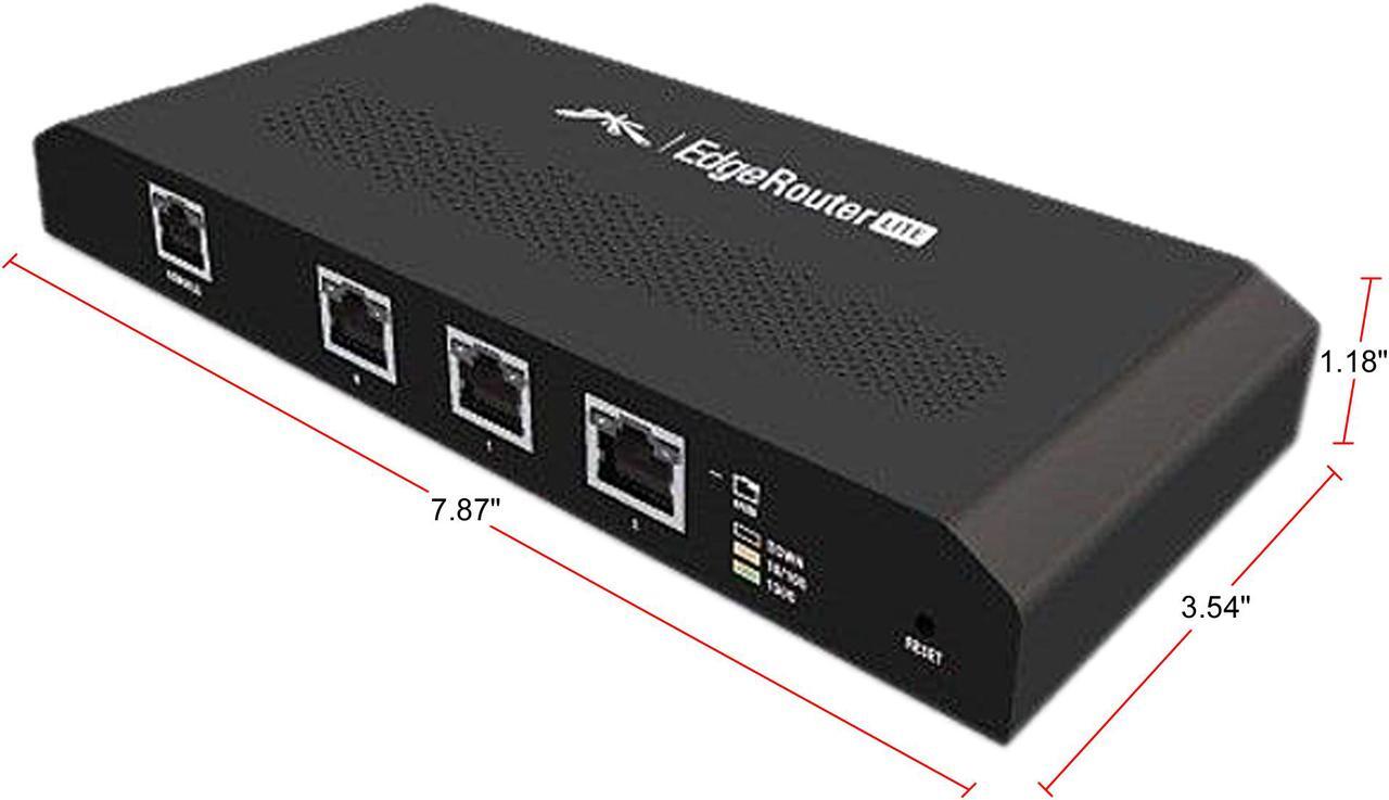 Alt view image 3 of 7 - Ubiquiti ERLite-3-US Edgemax EdgeRouter Lite-3 3x Gigabit LAN Ports