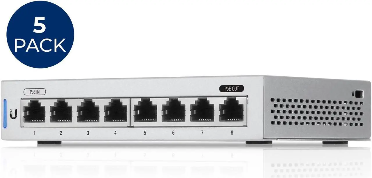 Main image of Ubiquiti UniFi Managed Gigabit Ethernet Switch (5-Pack) - US-8-60W-5
