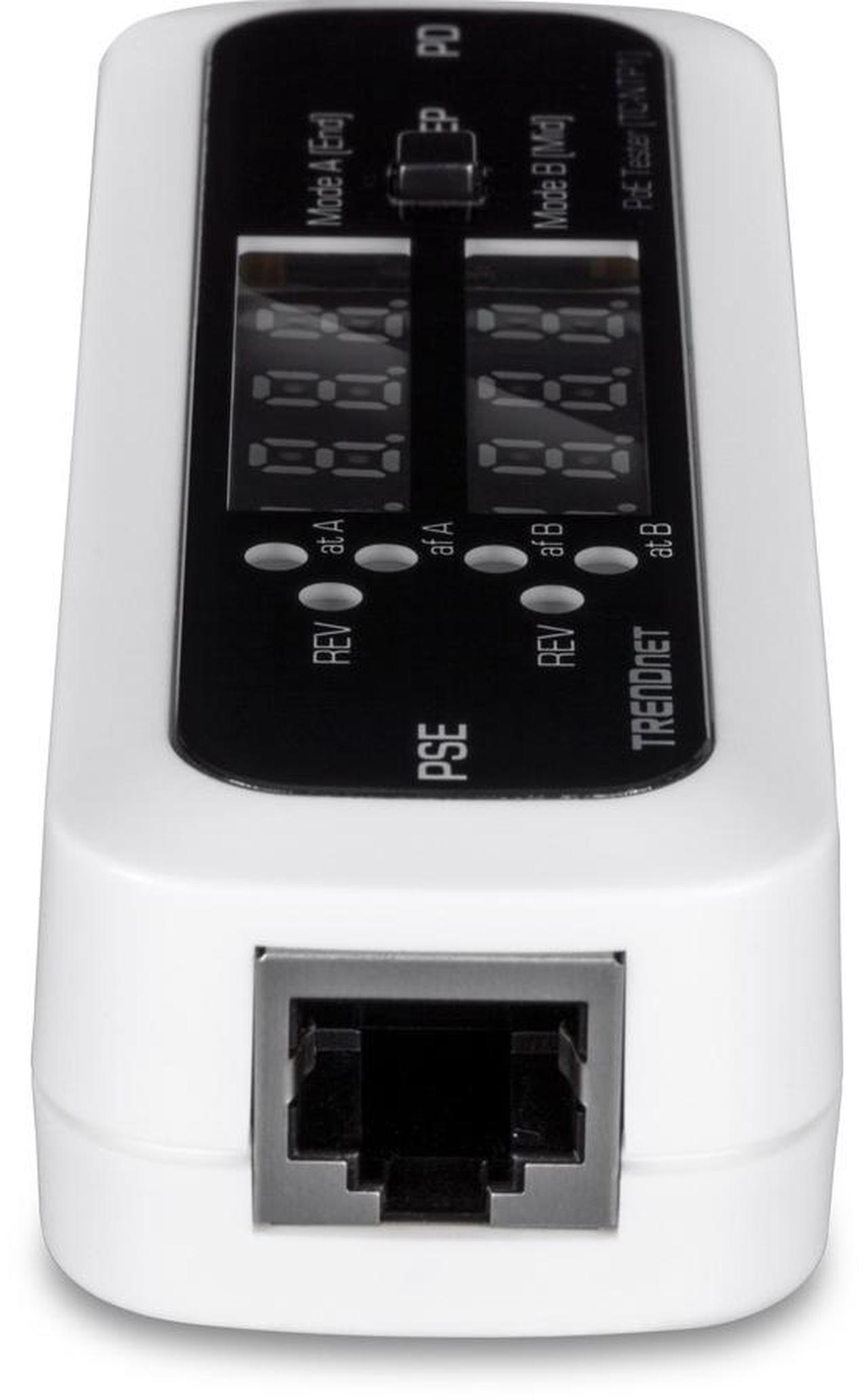 Alt view image 2 of 5 - TRENDnet Inline PoE Tester, TC-NTP1, Tests 4PPoE, PoE+, PoE & Passive PoE Technology, Wattage, Voltage, Amperage, Polarity, LED Display, Battery-Free, Troubleshoot PoE Issues, IEEE 802.3af/at/bt