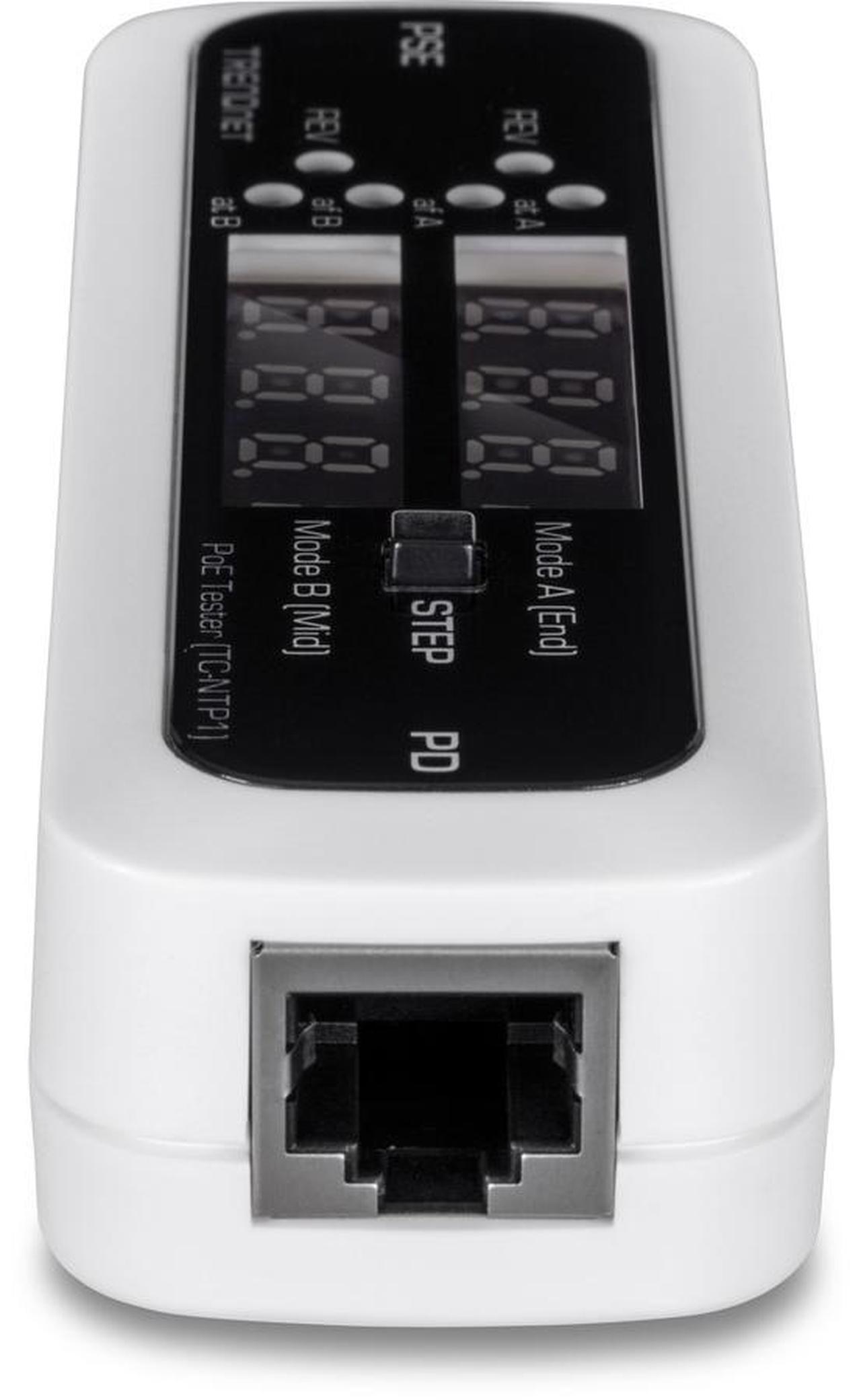 Alt view image 3 of 5 - TRENDnet Inline PoE Tester, TC-NTP1, Tests 4PPoE, PoE+, PoE & Passive PoE Technology, Wattage, Voltage, Amperage, Polarity, LED Display, Battery-Free, Troubleshoot PoE Issues, IEEE 802.3af/at/bt