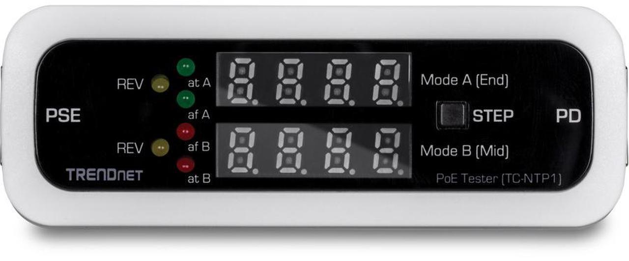 Alt view image 4 of 5 - TRENDnet Inline PoE Tester, TC-NTP1, Tests 4PPoE, PoE+, PoE & Passive PoE Technology, Wattage, Voltage, Amperage, Polarity, LED Display, Battery-Free, Troubleshoot PoE Issues, IEEE 802.3af/at/bt