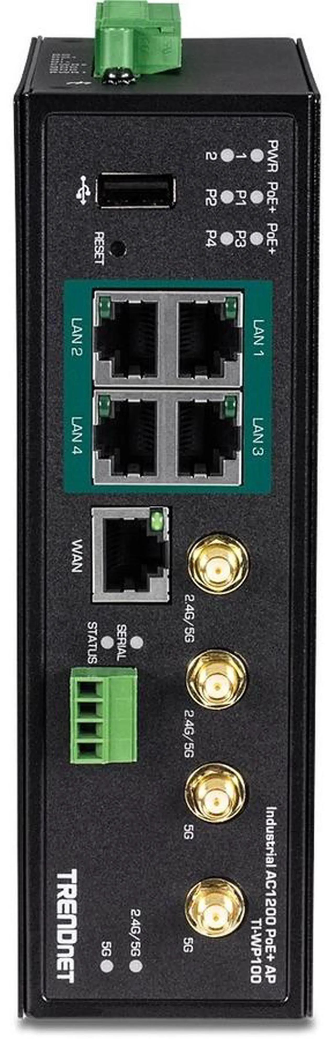 Alt view image 2 of 7 - TRENDnet TI-WP100 Wi-Fi 5 IEEE 802.11ac Ethernet Wireless Router - TAA Compliant