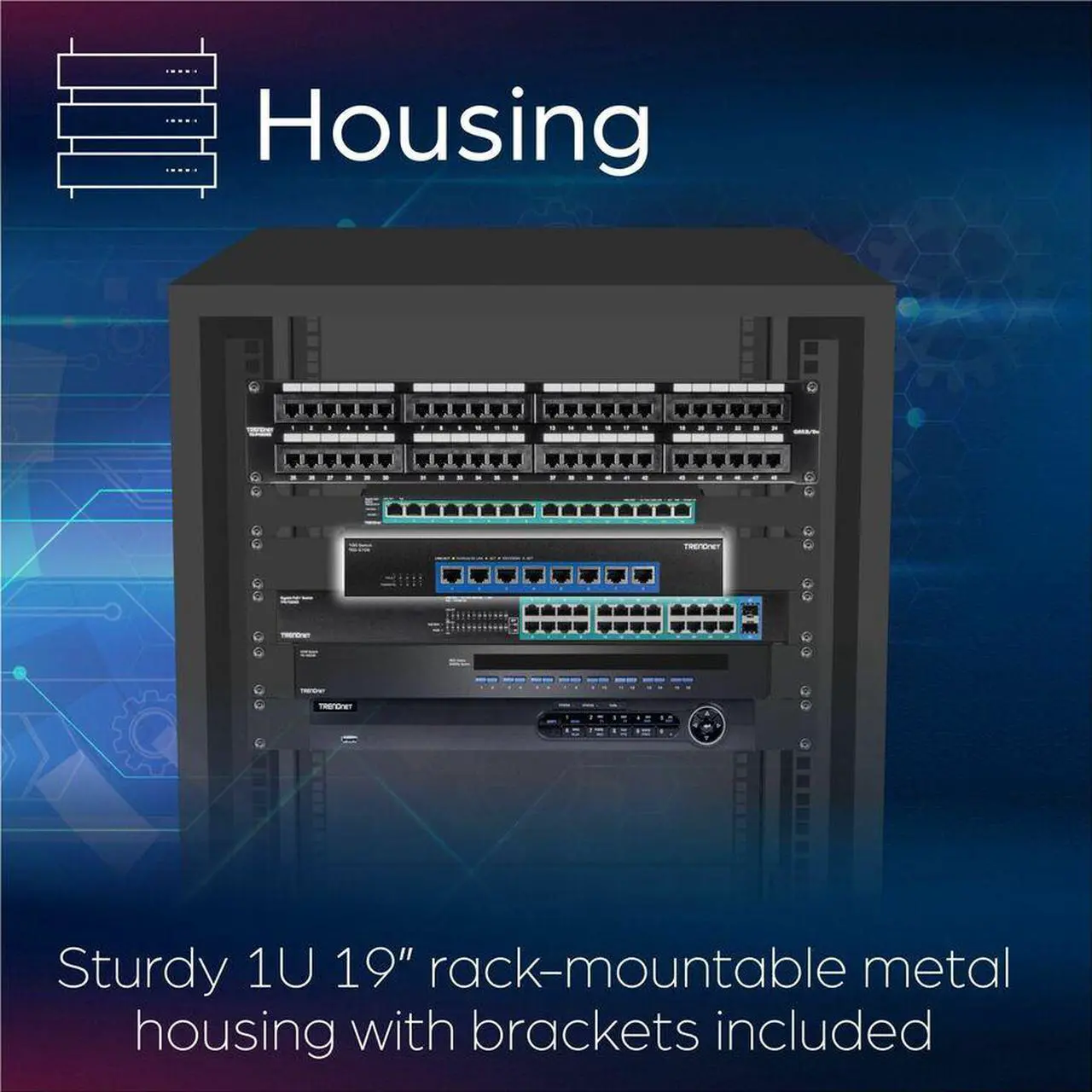 Alt view image 6 of 9 - TRENDnet 8-Port 10G Switch, TEG-S708, 8 x 10G RJ-45 Ports, 160Gbps Switching Capacity Rack mountable, Ethernet Splitter, NDAA & TAA Compliant, Lifetime Protection, Black