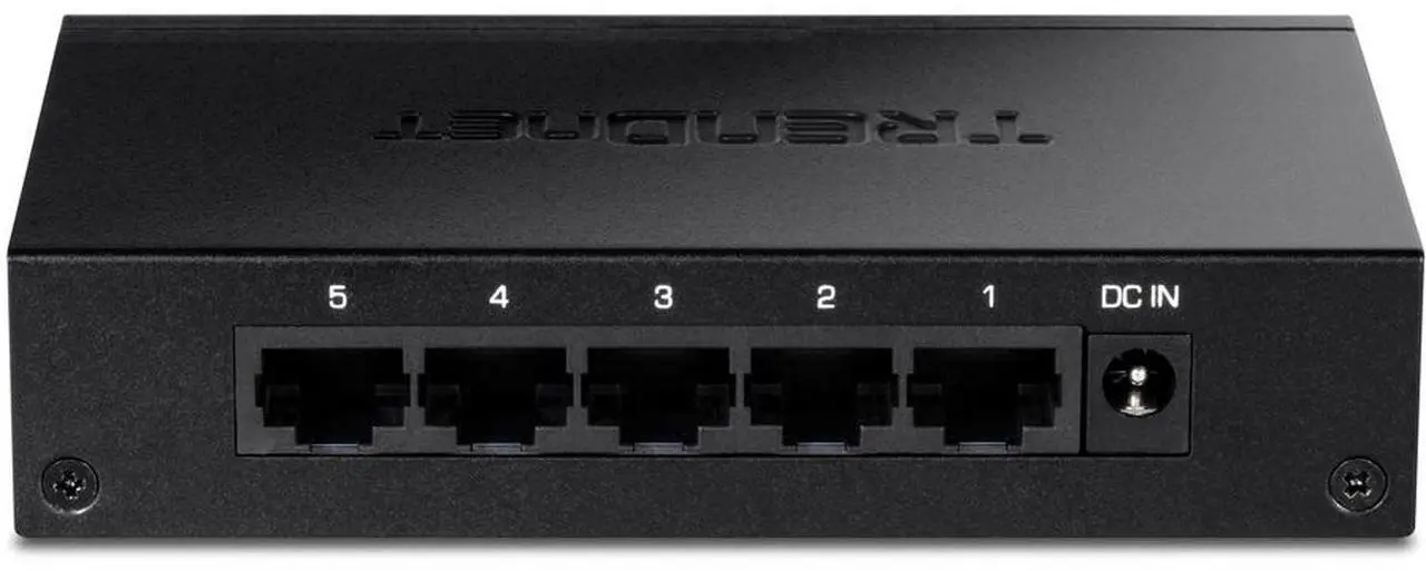 Alt view image 4 of 8 - TRENDnet 5-Port Gigabit Desktop Switch, TEG-S51, 5 x Gigabit RJ-45 Ports, 10Gbps Switching Capacity, Fanless Design, Metal Enclosure, Lifetime Protection, Black