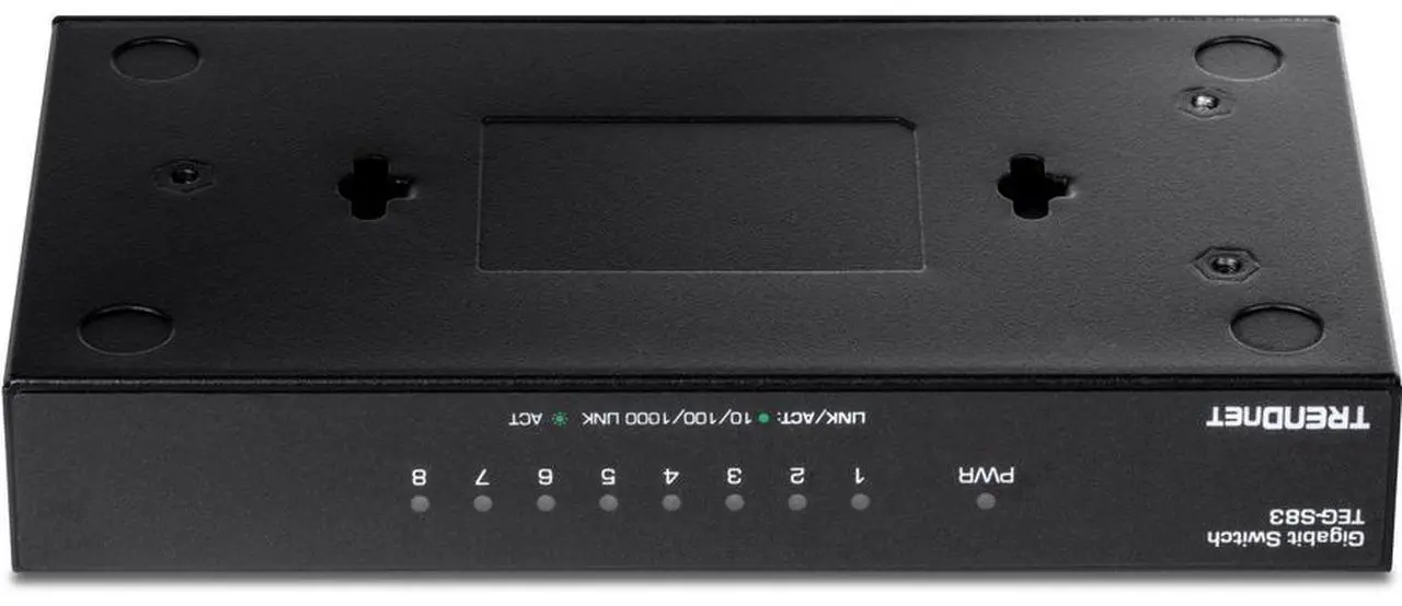 Alt view image 2 of 8 - TRENDnet 8-Port Gigabit Desktop Switch, TEG-S83, 8 x Gigabit RJ-45 Ports, 16Gbps Switching Capacity, Fanless Design, Metal Enclosure, Lifetime Protection, Black