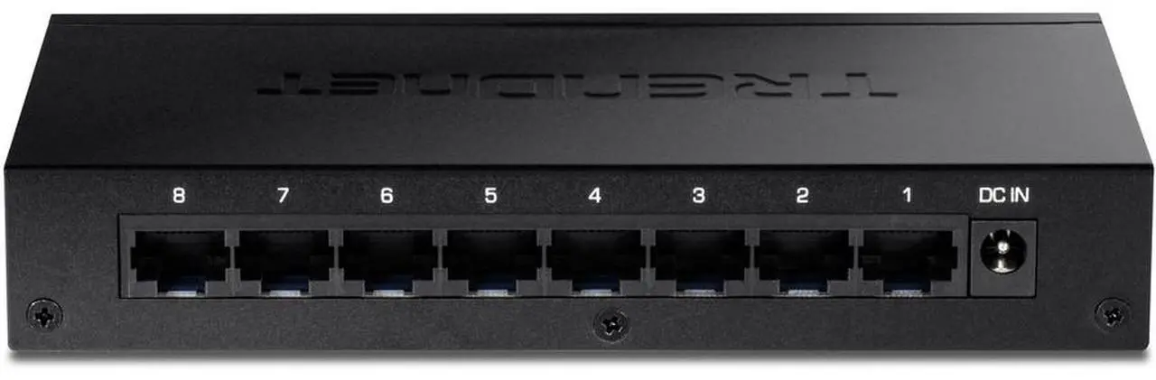 Alt view image 4 of 8 - TRENDnet 8-Port Gigabit Desktop Switch, TEG-S83, 8 x Gigabit RJ-45 Ports, 16Gbps Switching Capacity, Fanless Design, Metal Enclosure, Lifetime Protection, Black