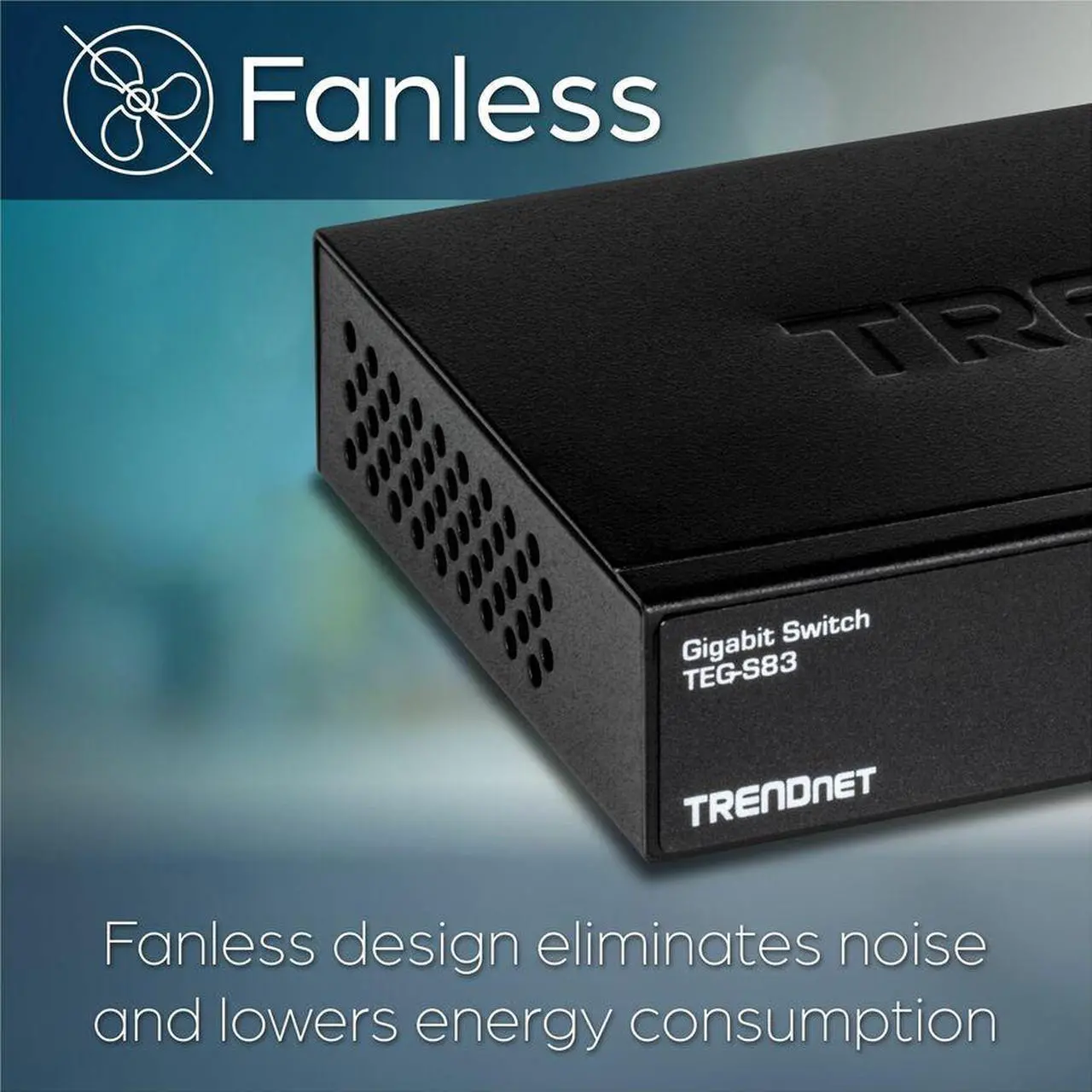 Alt view image 6 of 8 - TRENDnet 8-Port Gigabit Desktop Switch, TEG-S83, 8 x Gigabit RJ-45 Ports, 16Gbps Switching Capacity, Fanless Design, Metal Enclosure, Lifetime Protection, Black