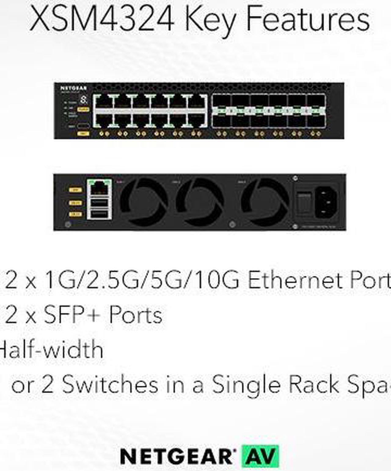 Alt view image 8 of 8 - NETGEAR 12x10G/Multi-Gig and 12xSFP+ (XSM4324) Managed Switch | XSM4324