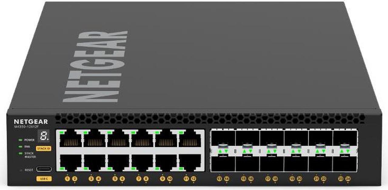 Main image of NETGEAR 12x10G/Multi-Gig and 12xSFP+ (XSM4324) Managed Switch | XSM4324