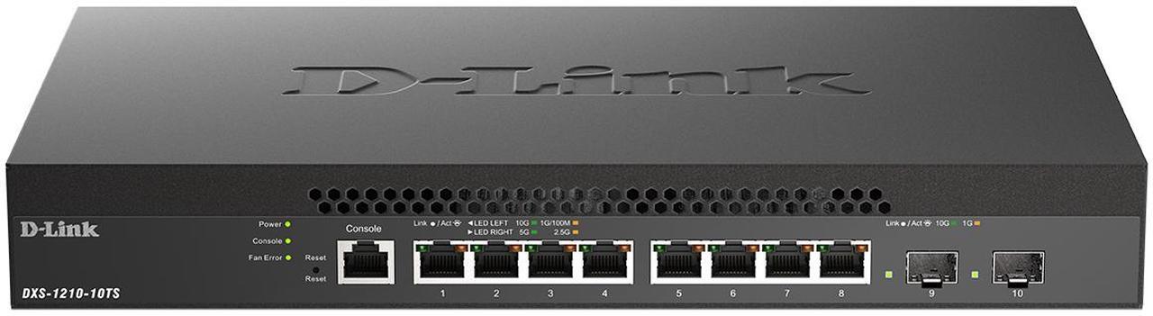 Main image of D-Link DXS-1210-10MP 8-Port 10G Multi-Gigabit Smart Managed Switch - Ethernet Switch - Gigabit Ethernet - 3 Layer Supported - 453.90 W Power Consumption - 370 W PoE Budget